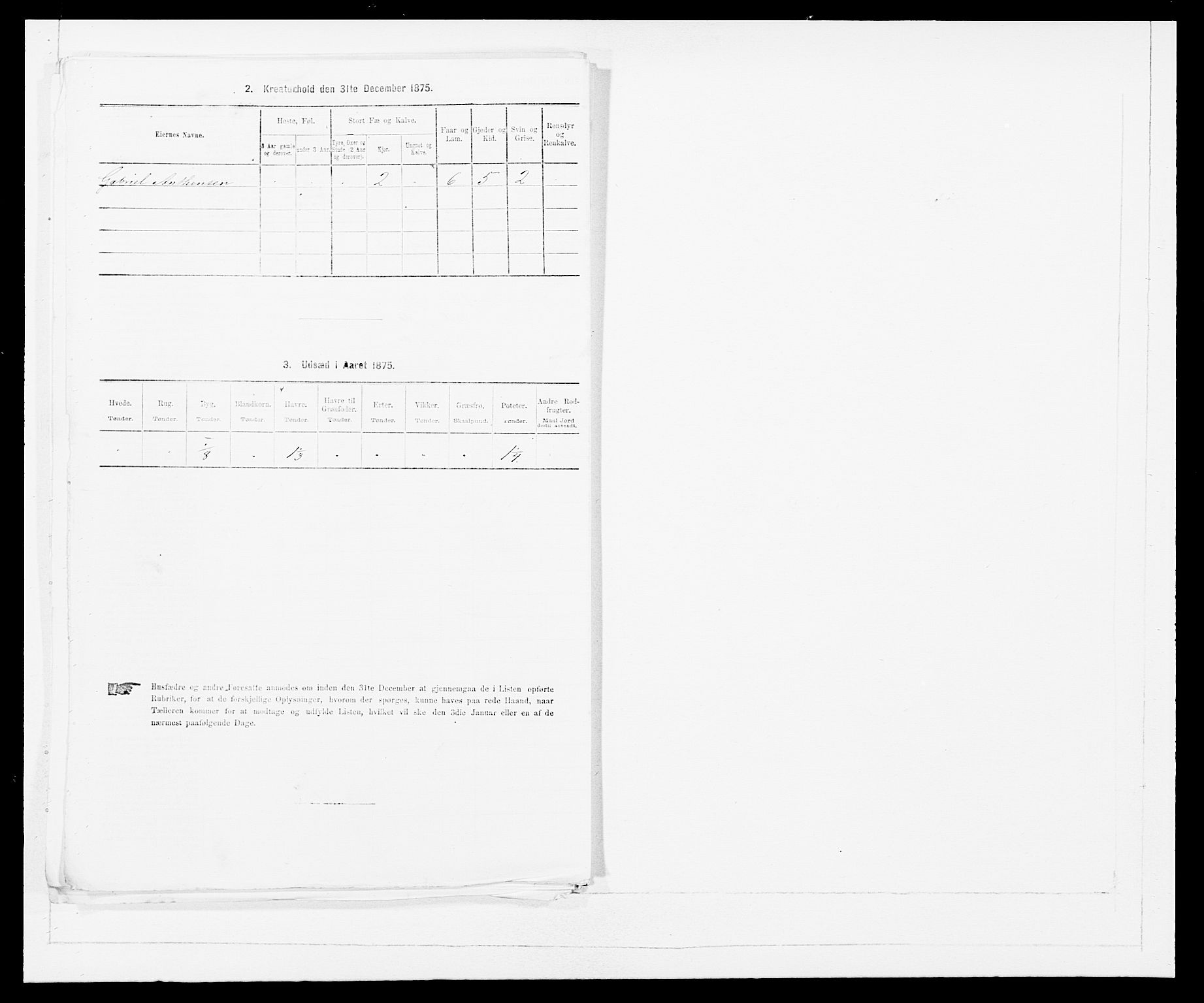 SAB, 1875 Census for 1448P Stryn, 1875, p. 233