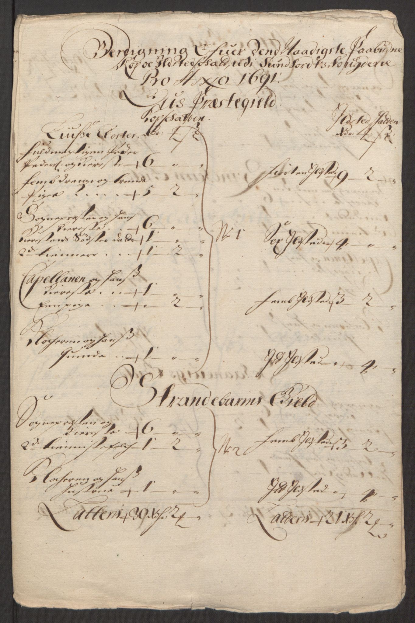 Rentekammeret inntil 1814, Reviderte regnskaper, Fogderegnskap, AV/RA-EA-4092/R48/L2973: Fogderegnskap Sunnhordland og Hardanger, 1691-1692, p. 115