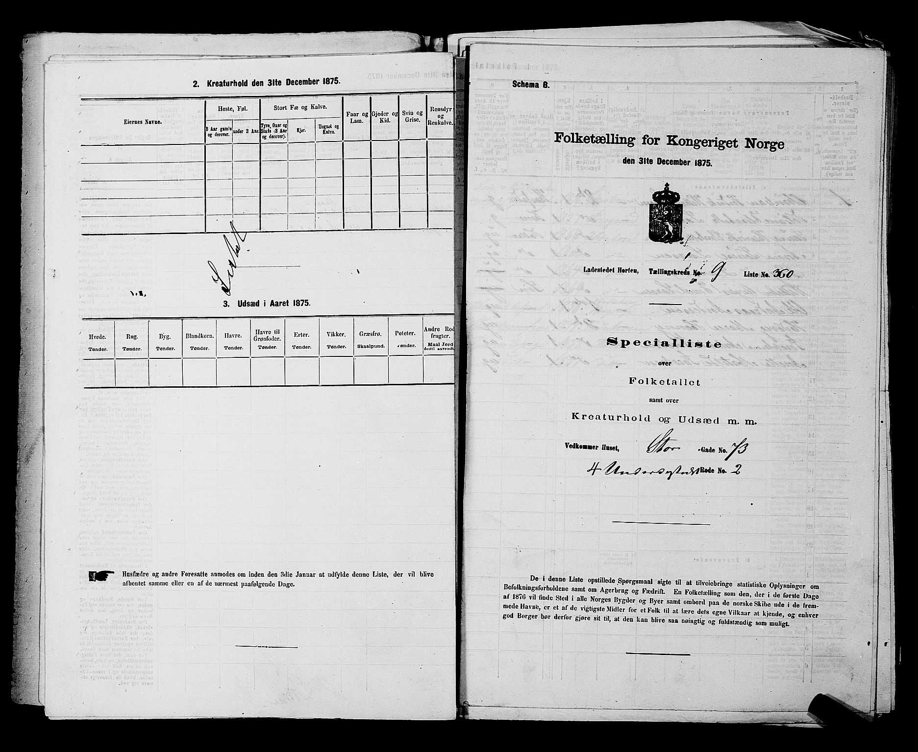 SAKO, 1875 census for 0703P Horten, 1875, p. 812