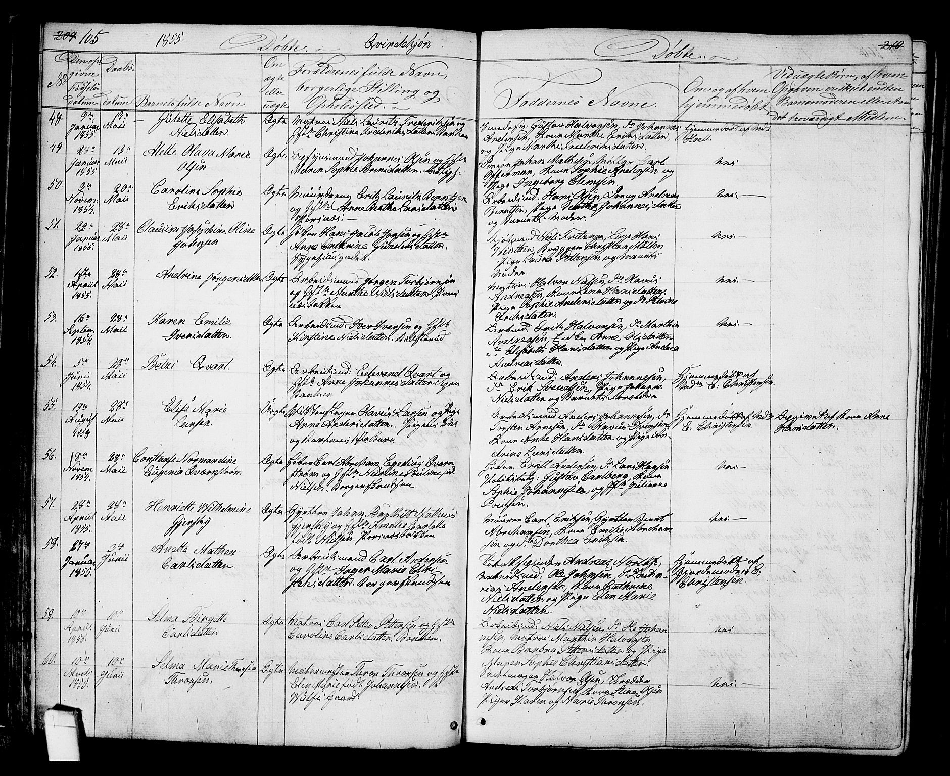 Halden prestekontor Kirkebøker, SAO/A-10909/G/Ga/L0005a: Parish register (copy) no. 5A, 1855-1864, p. 105