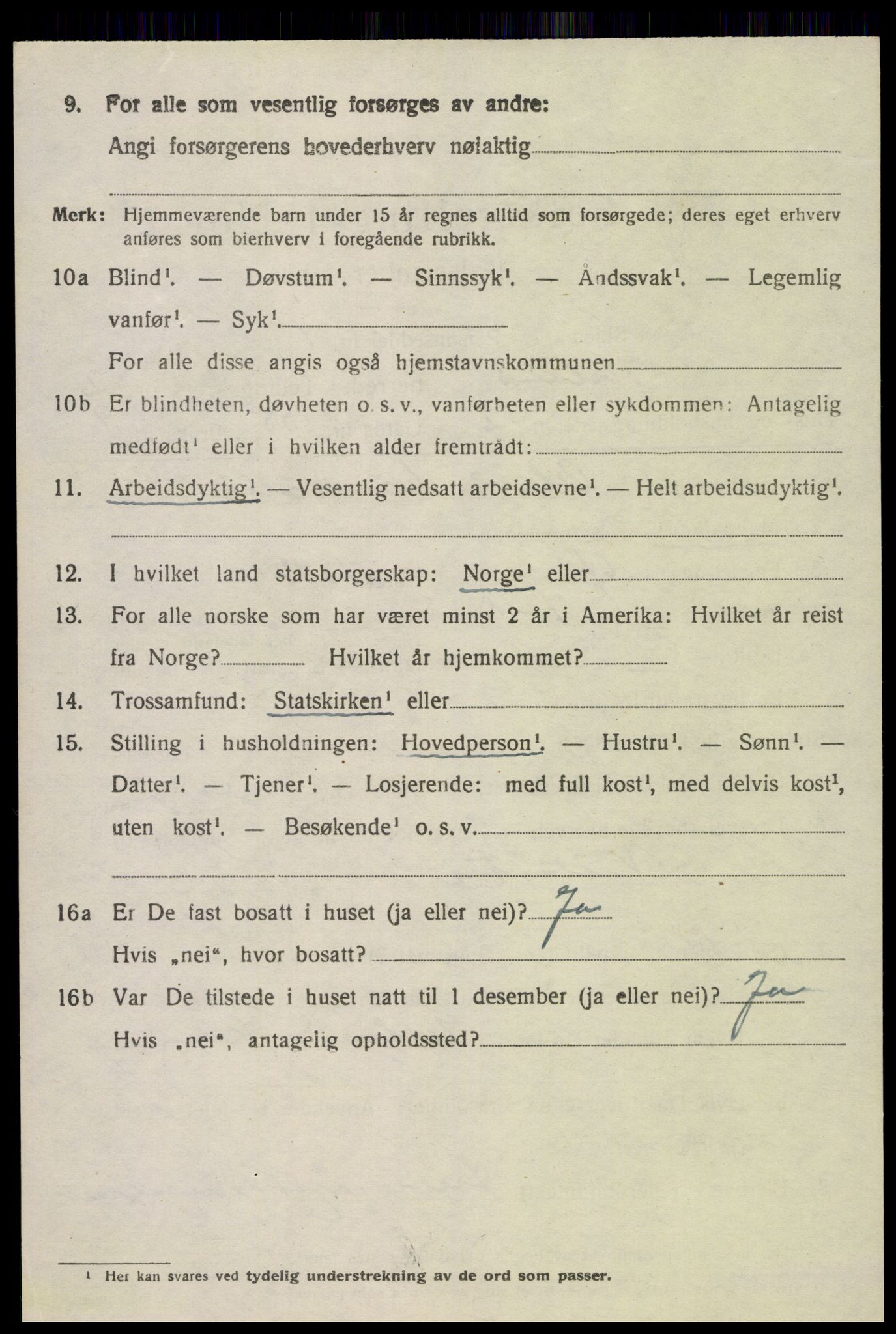 SAK, 1920 census for Iveland, 1920, p. 608