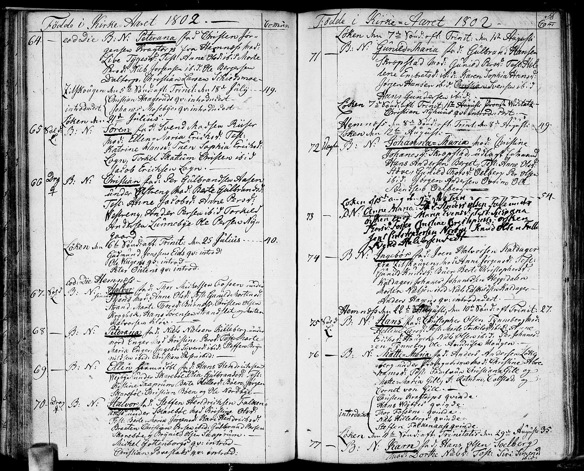 Høland prestekontor Kirkebøker, AV/SAO-A-10346a/F/Fa/L0006: Parish register (official) no. I 6, 1794-1814, p. 56