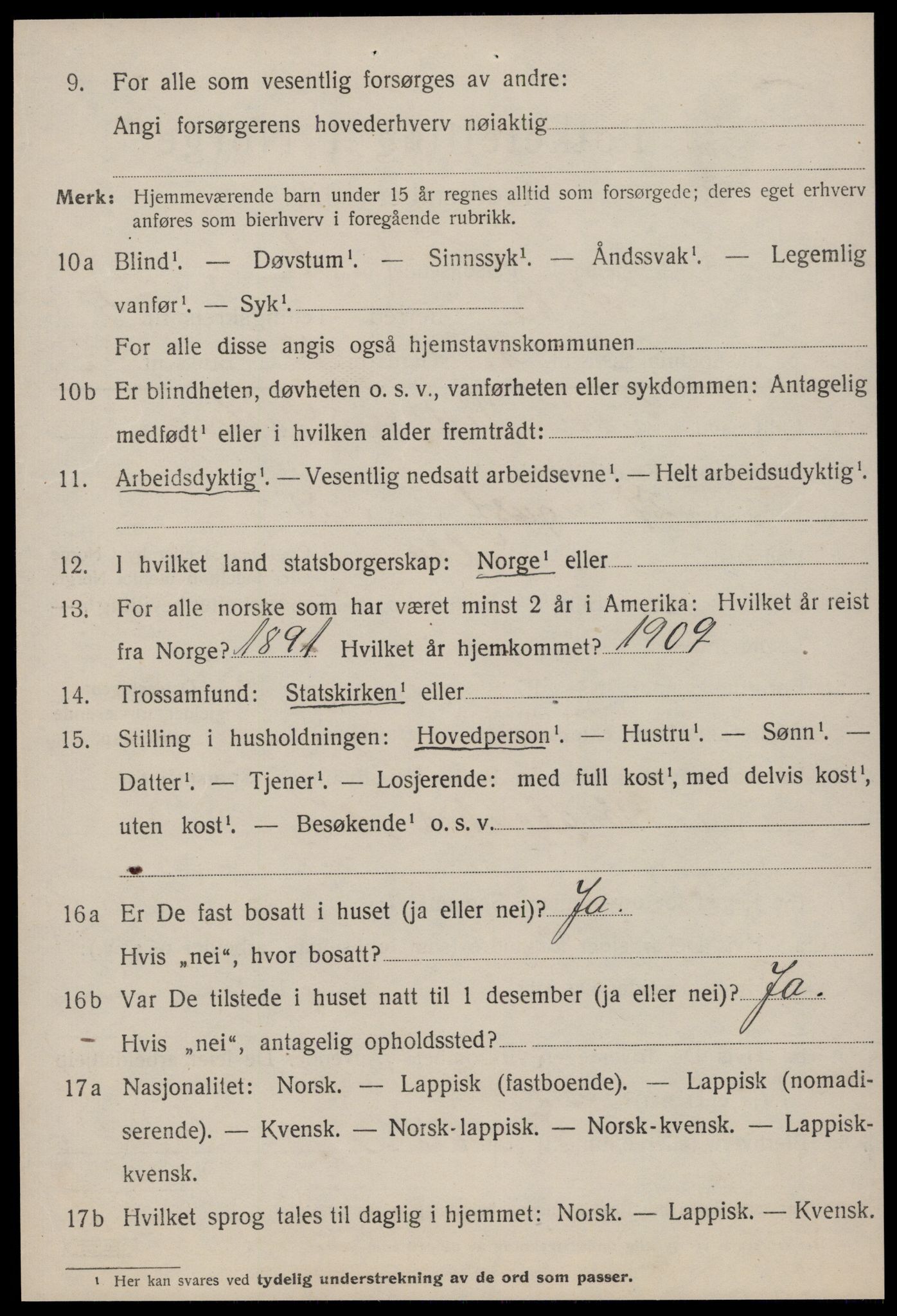 SAT, 1920 census for Selbu, 1920, p. 3201