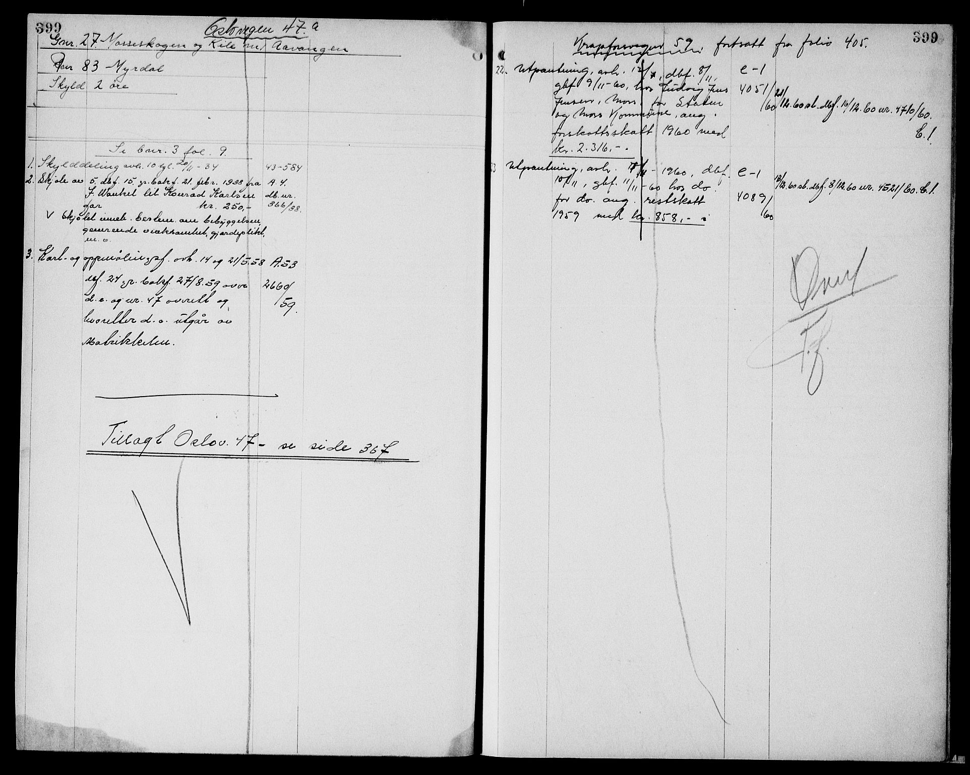 Moss sorenskriveri, AV/SAO-A-10168: Mortgage register no. XI 5, 1834-1961, p. 399