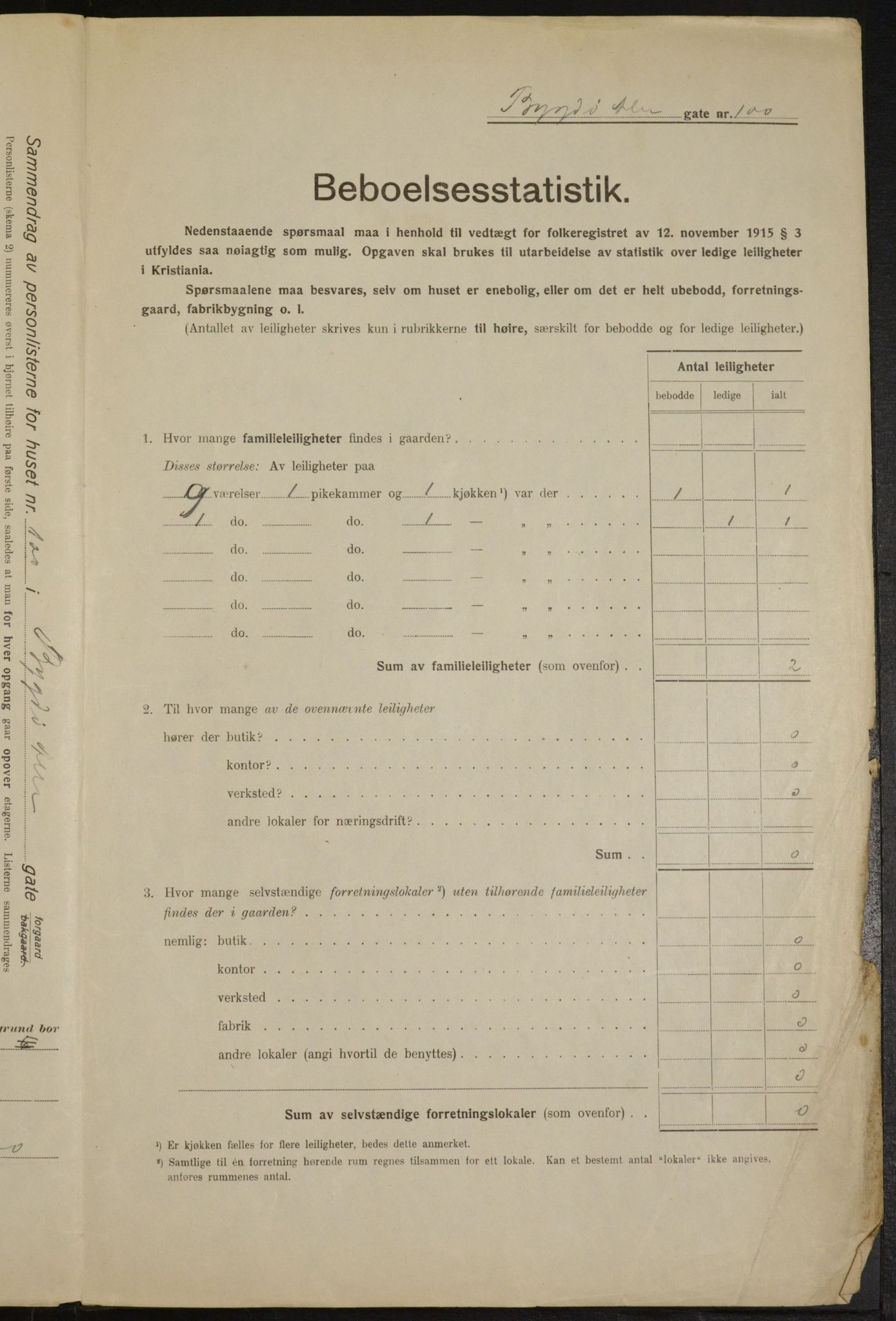 OBA, Municipal Census 1916 for Kristiania, 1916, p. 11062