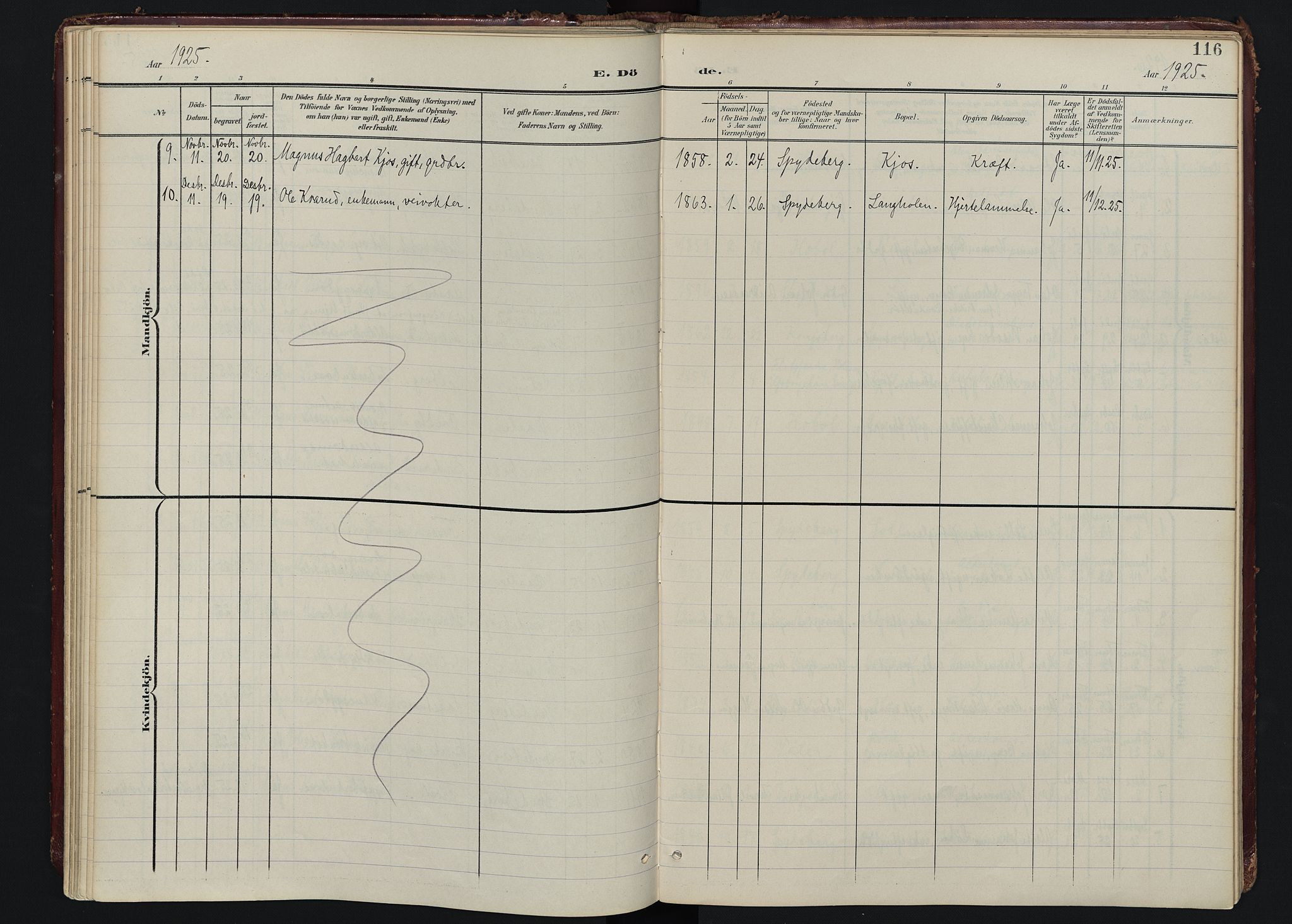 Spydeberg prestekontor Kirkebøker, AV/SAO-A-10924/F/Fa/L0009: Parish register (official) no. I 9, 1900-1926, p. 116