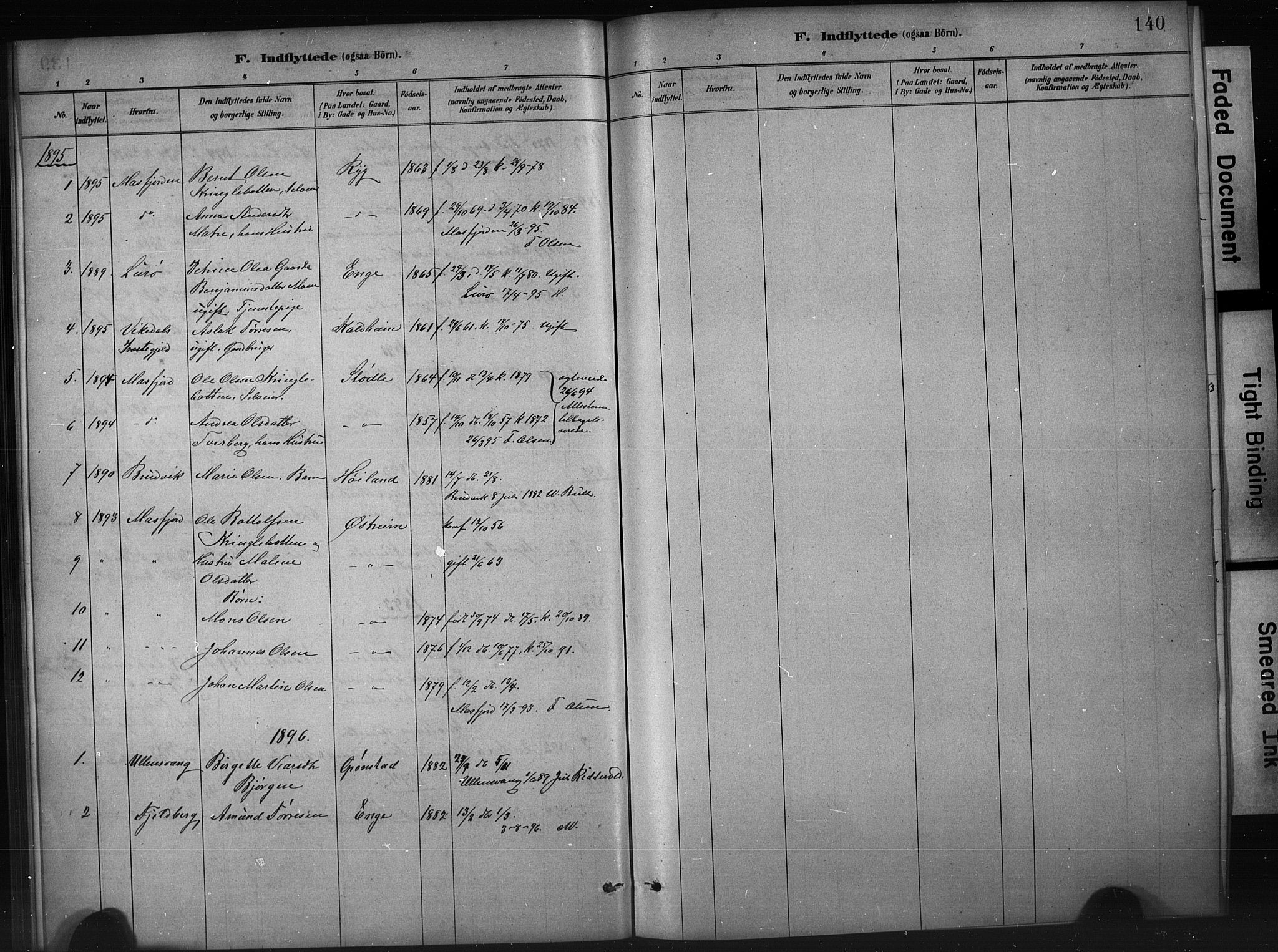 Etne sokneprestembete, SAB/A-75001/H/Hab: Parish register (copy) no. A 5, 1879-1896, p. 140