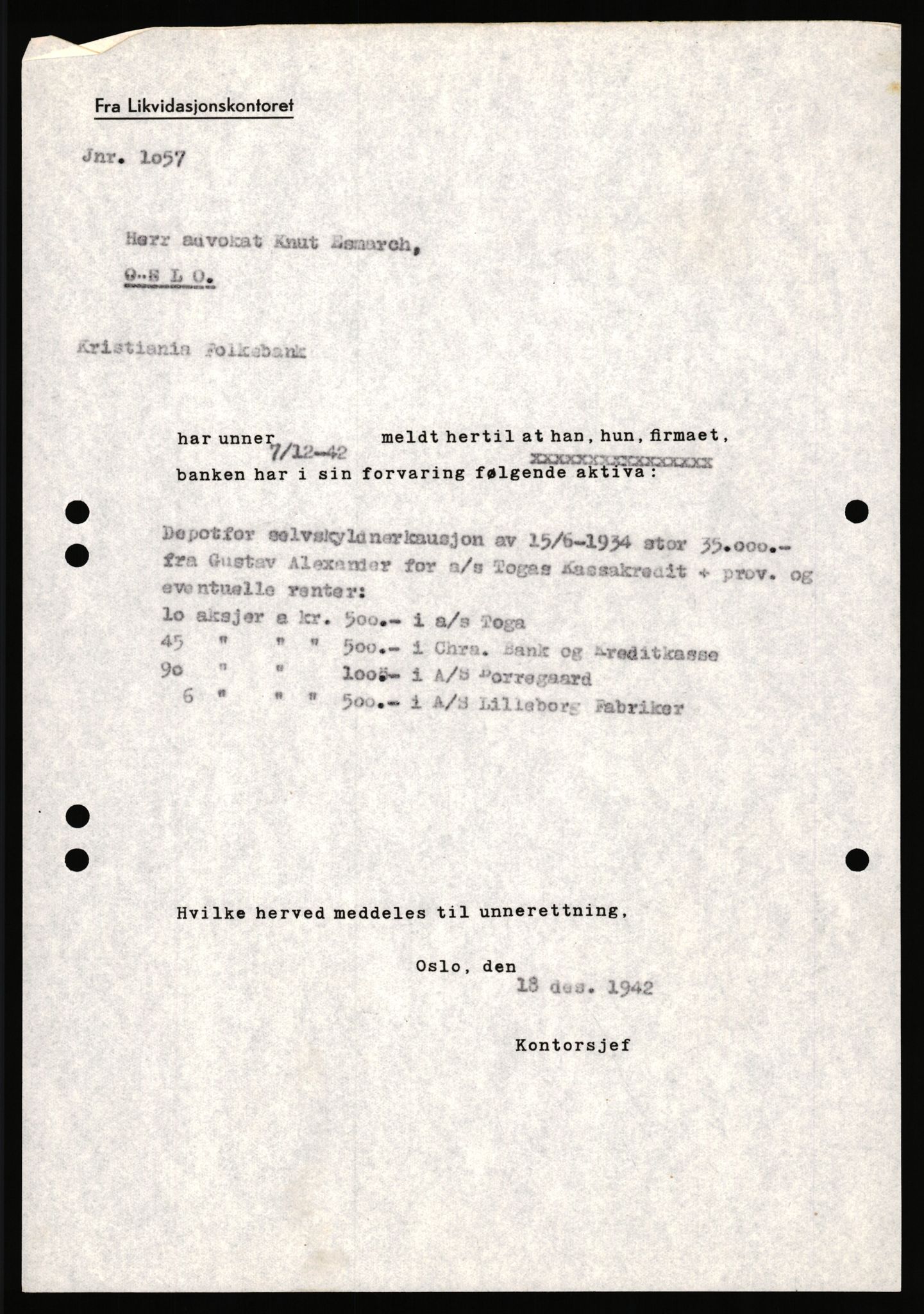 Justisdepartementet, Tilbakeføringskontoret for inndratte formuer, AV/RA-S-1564/H/Hc/Hcc/L0917: --, 1945-1947, p. 259