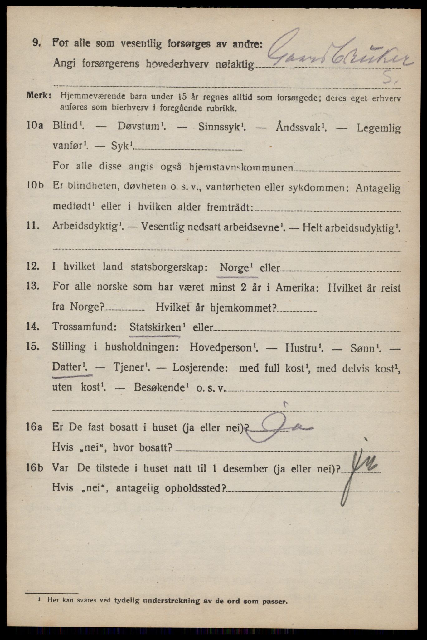 SAST, 1920 census for Forsand, 1920, p. 2172