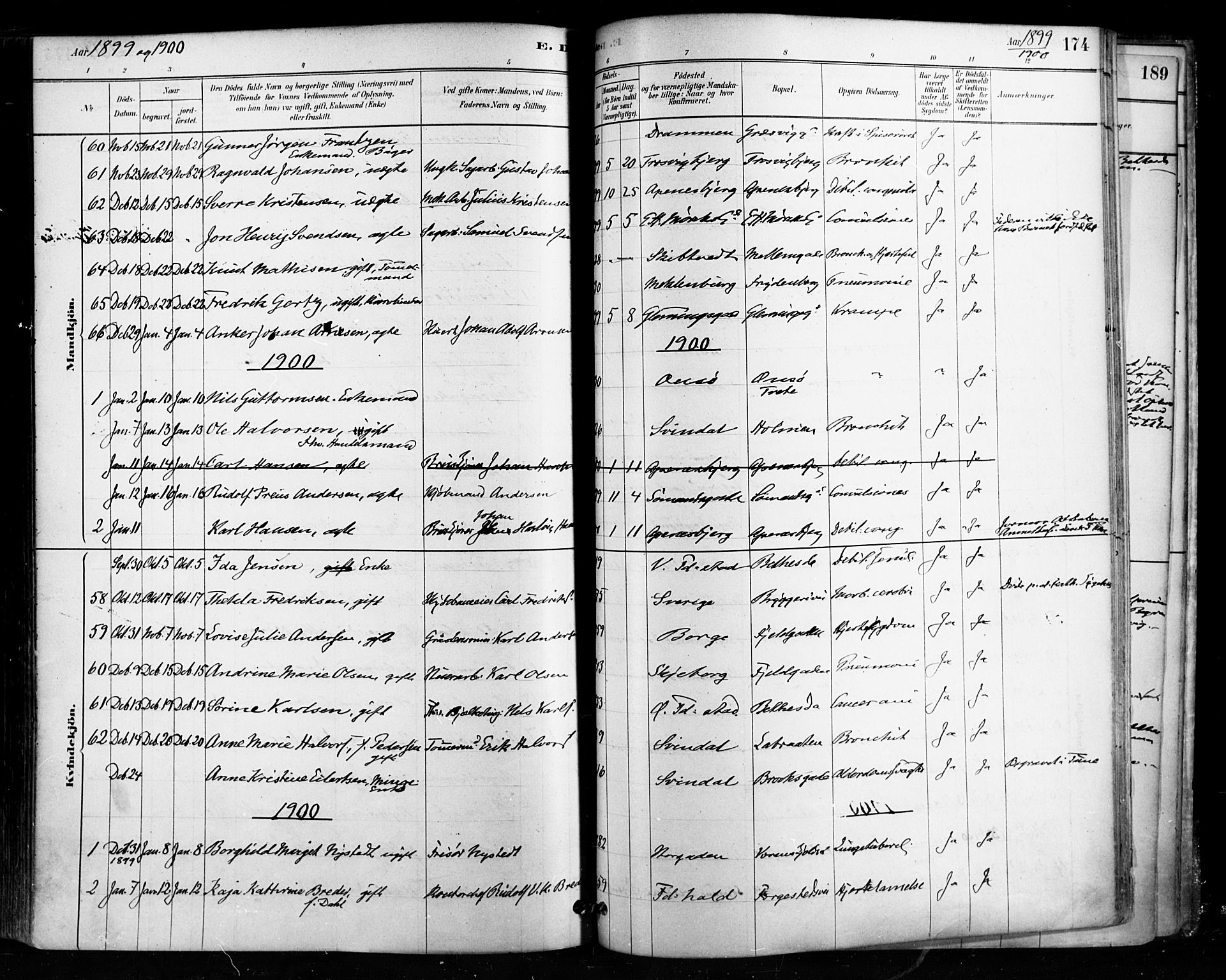 Fredrikstad domkirkes prestekontor Kirkebøker, AV/SAO-A-10906/F/Fa/L0003: Parish register (official) no. 3, 1878-1904, p. 174