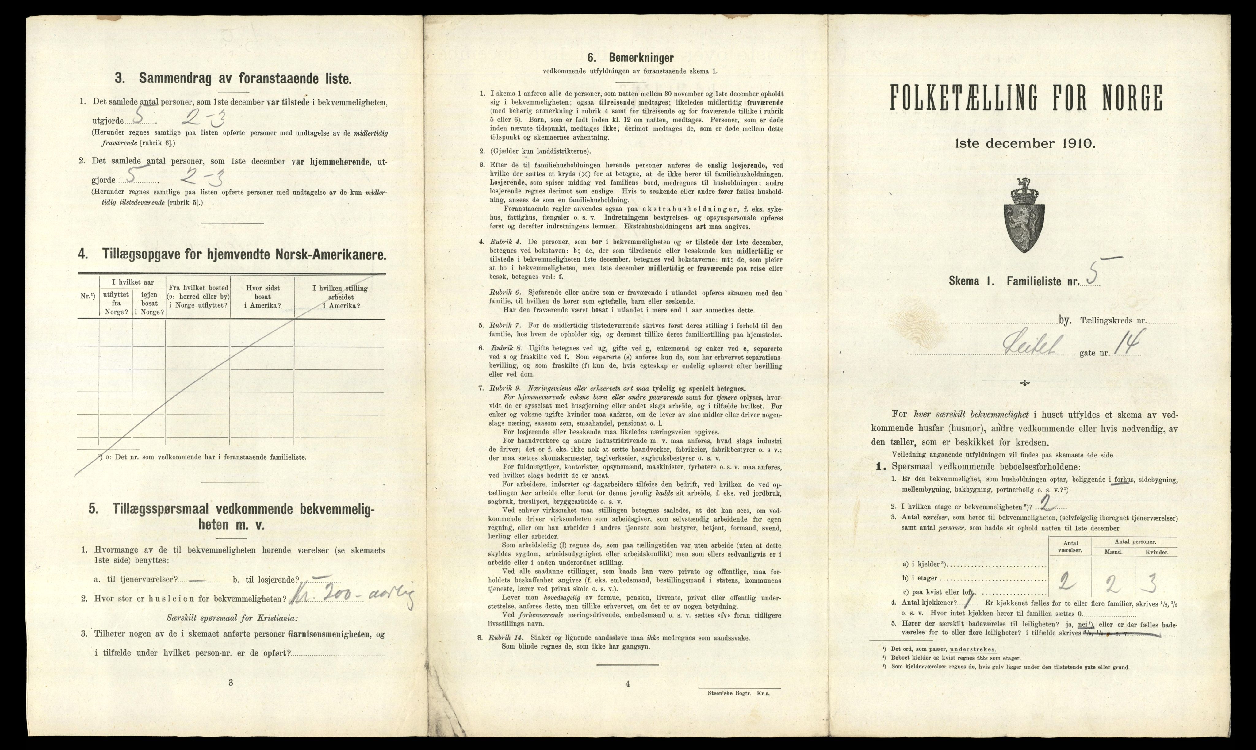 RA, 1910 census for Bergen, 1910, p. 25661