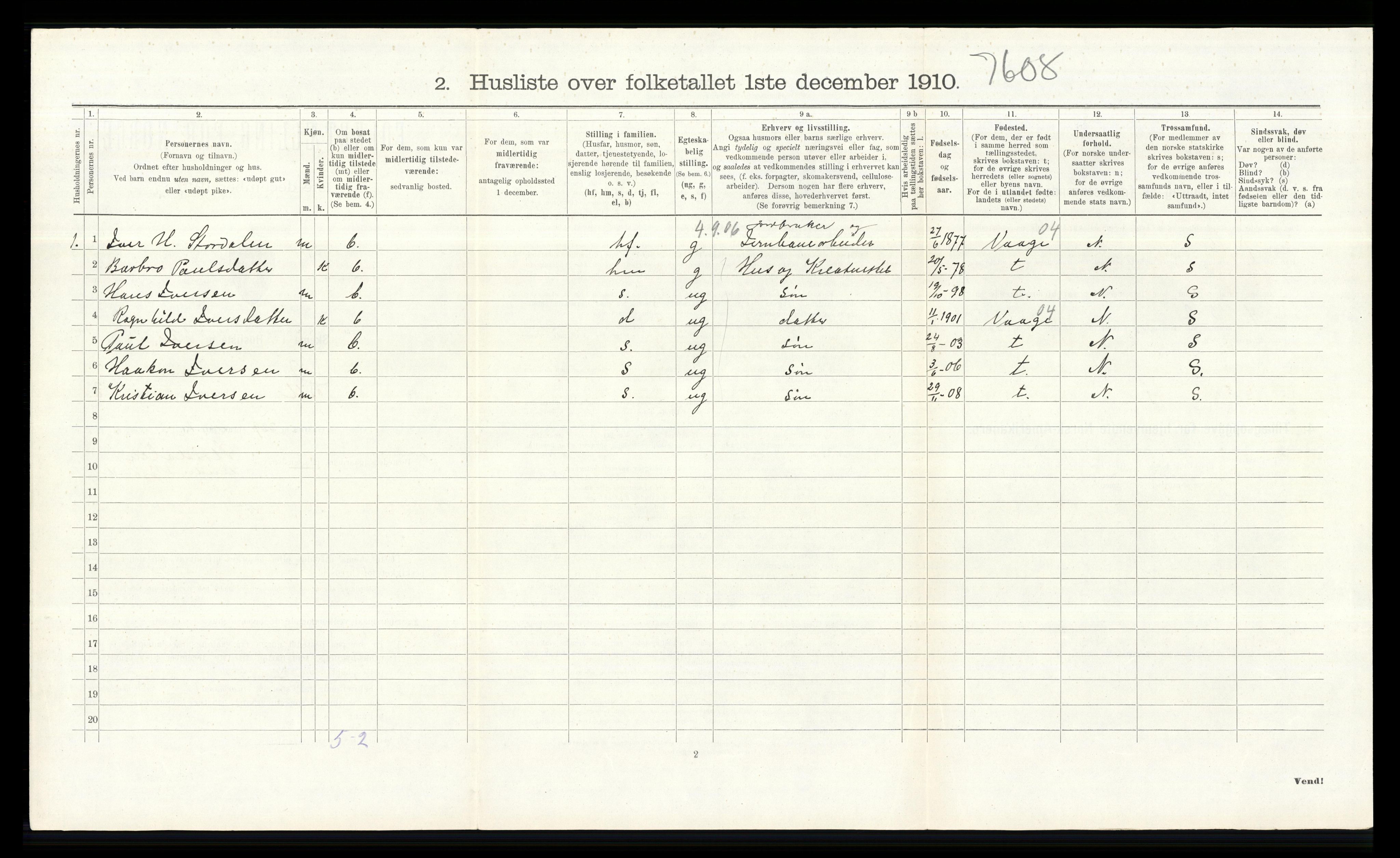 RA, 1910 census for Sel, 1910, p. 347