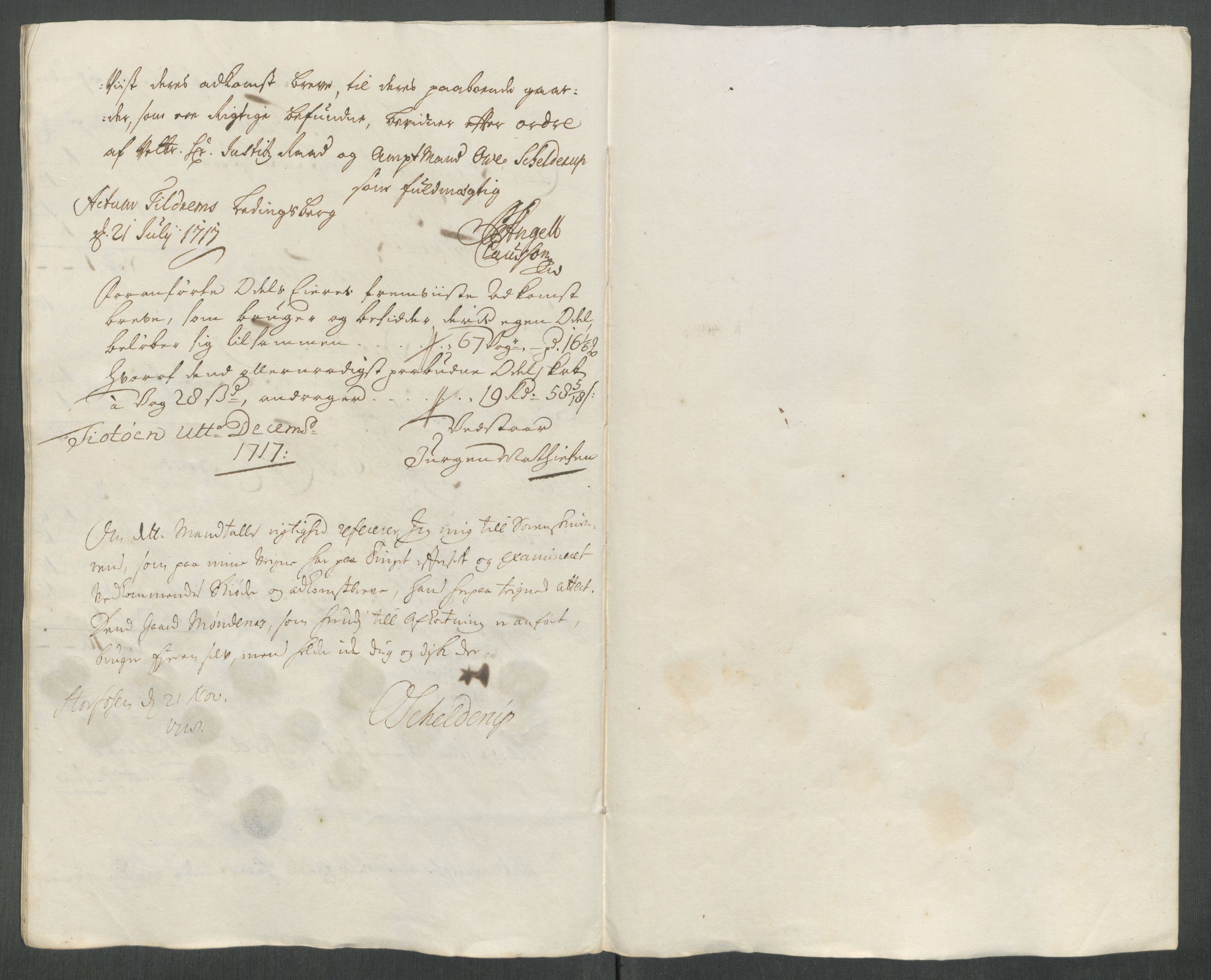 Rentekammeret inntil 1814, Reviderte regnskaper, Fogderegnskap, AV/RA-EA-4092/R65/L4515: Fogderegnskap Helgeland, 1717, p. 315