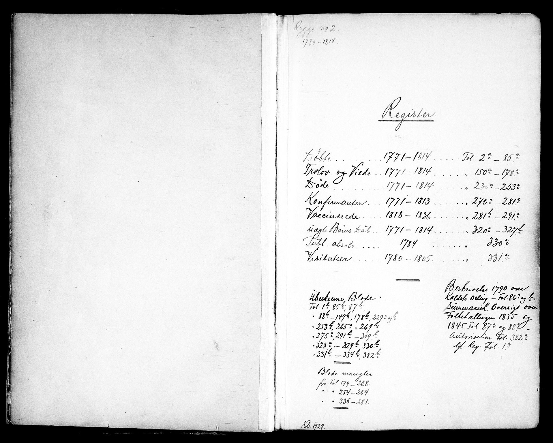 Rygge prestekontor Kirkebøker, SAO/A-10084b/F/Fa/L0002: Parish register (official) no. 2, 1771-1814