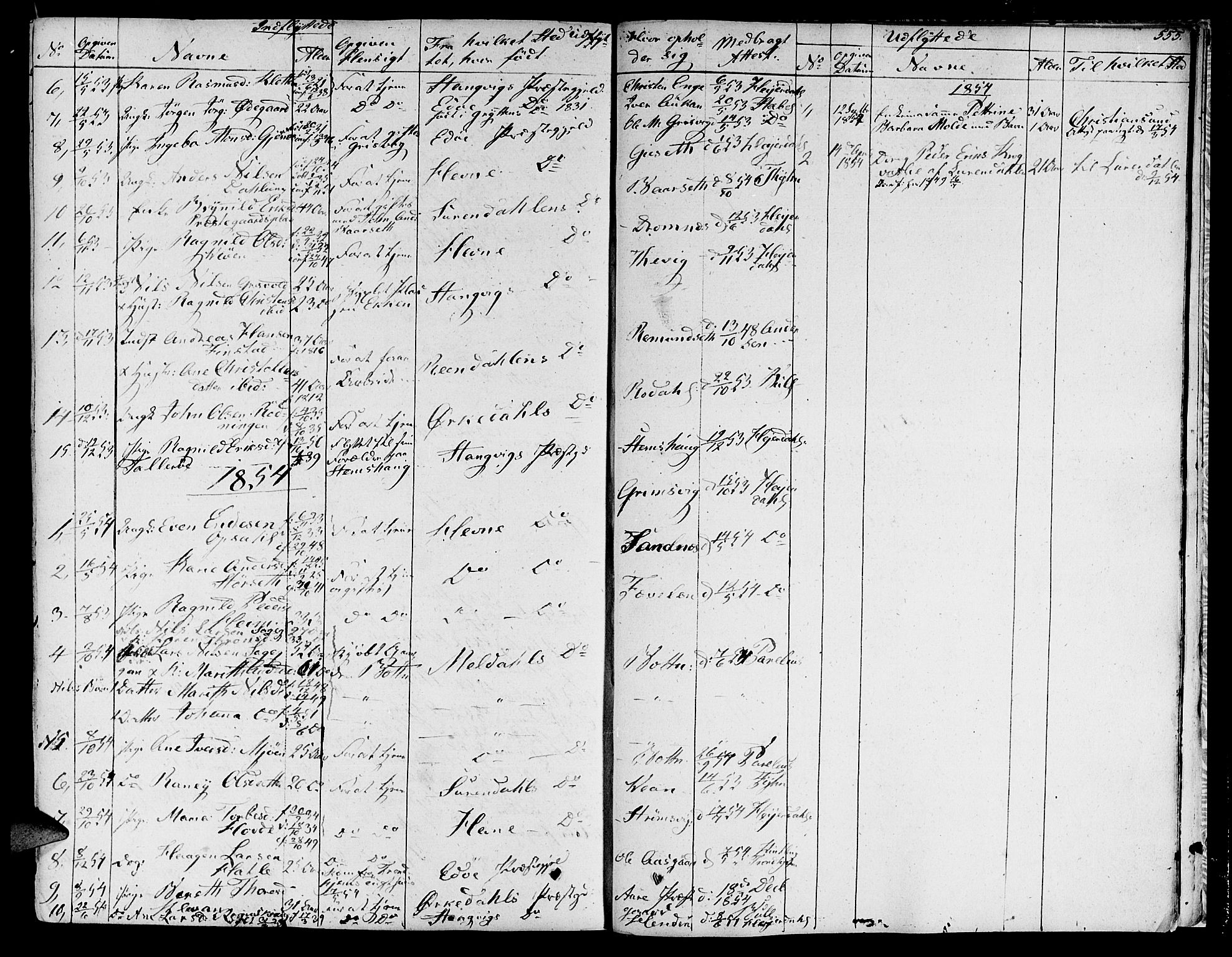 Ministerialprotokoller, klokkerbøker og fødselsregistre - Møre og Romsdal, SAT/A-1454/578/L0904: Parish register (official) no. 578A03, 1836-1858, p. 555