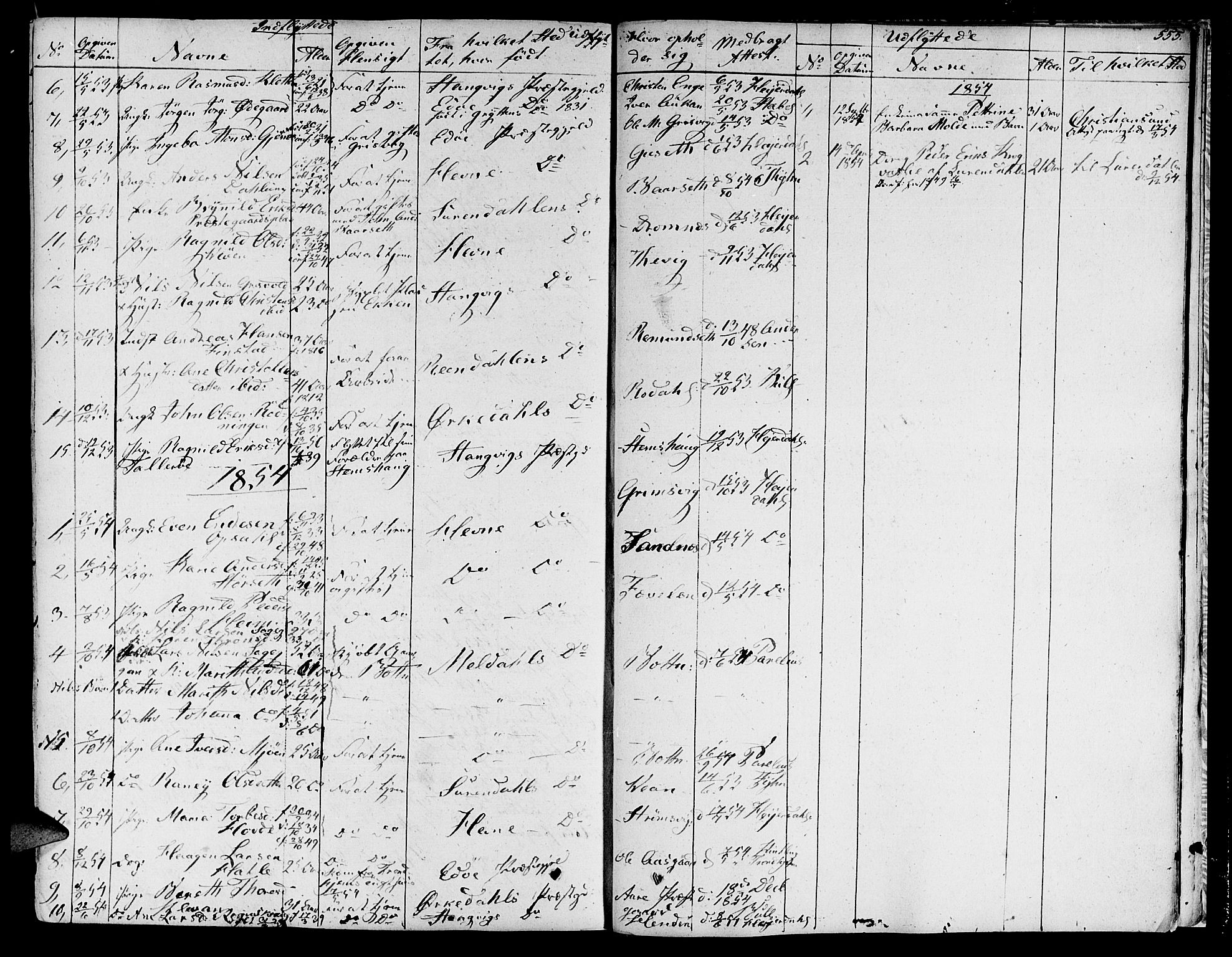 Ministerialprotokoller, klokkerbøker og fødselsregistre - Møre og Romsdal, AV/SAT-A-1454/578/L0904: Parish register (official) no. 578A03, 1836-1858, p. 555