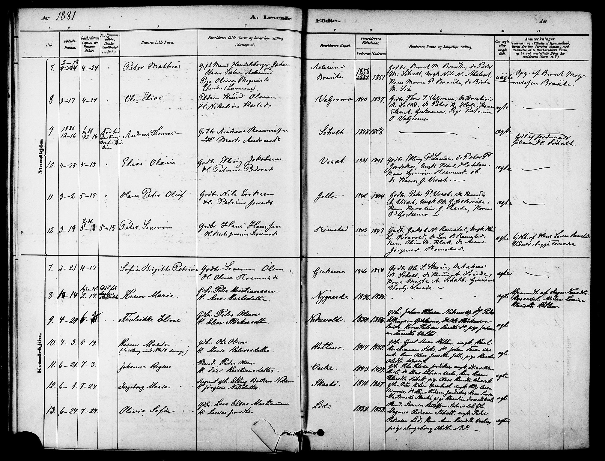 Ministerialprotokoller, klokkerbøker og fødselsregistre - Møre og Romsdal, AV/SAT-A-1454/522/L0315: Parish register (official) no. 522A10, 1878-1890