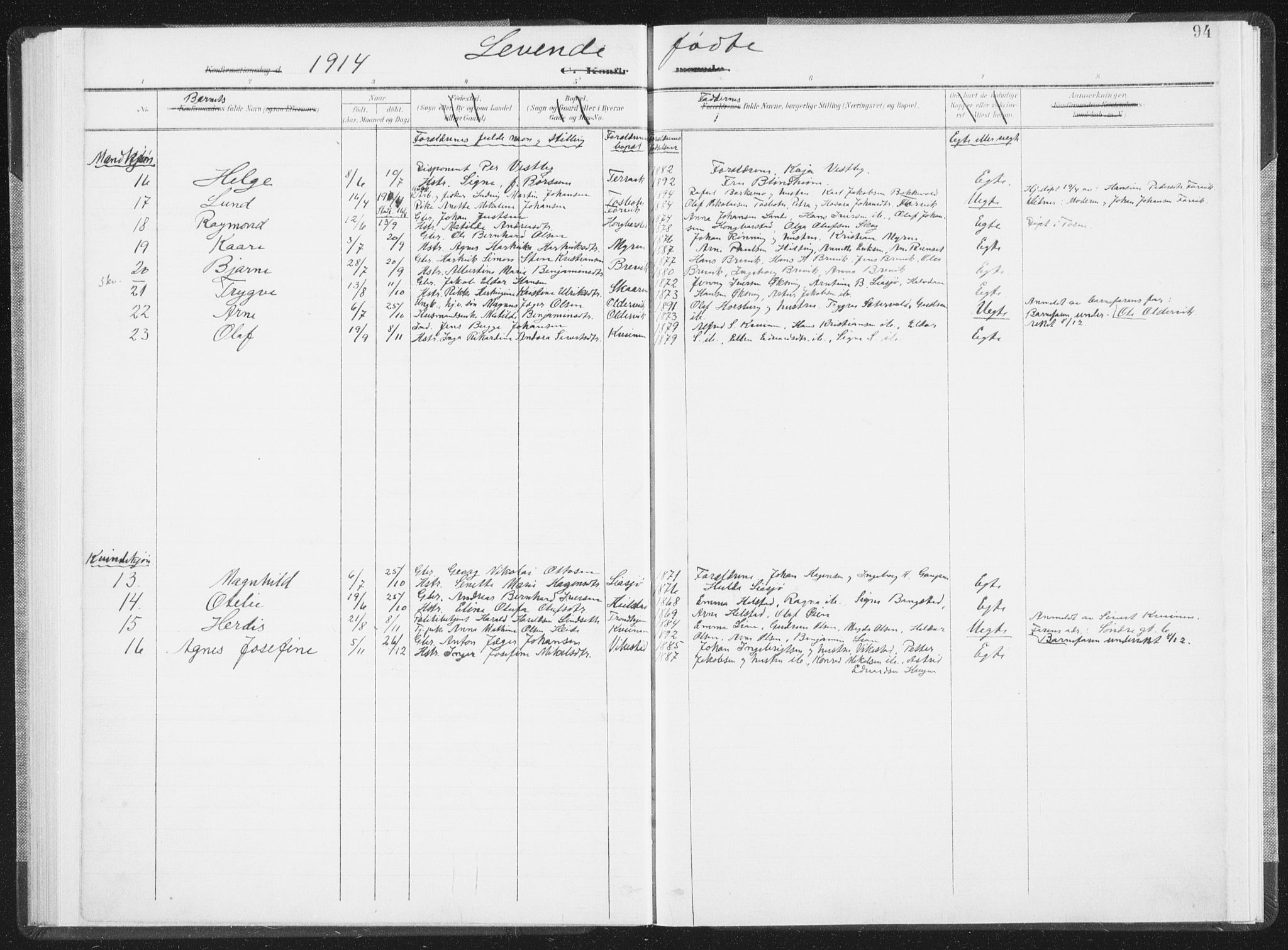 Ministerialprotokoller, klokkerbøker og fødselsregistre - Nordland, AV/SAT-A-1459/810/L0153: Parish register (official) no. 810A12, 1899-1914, p. 94