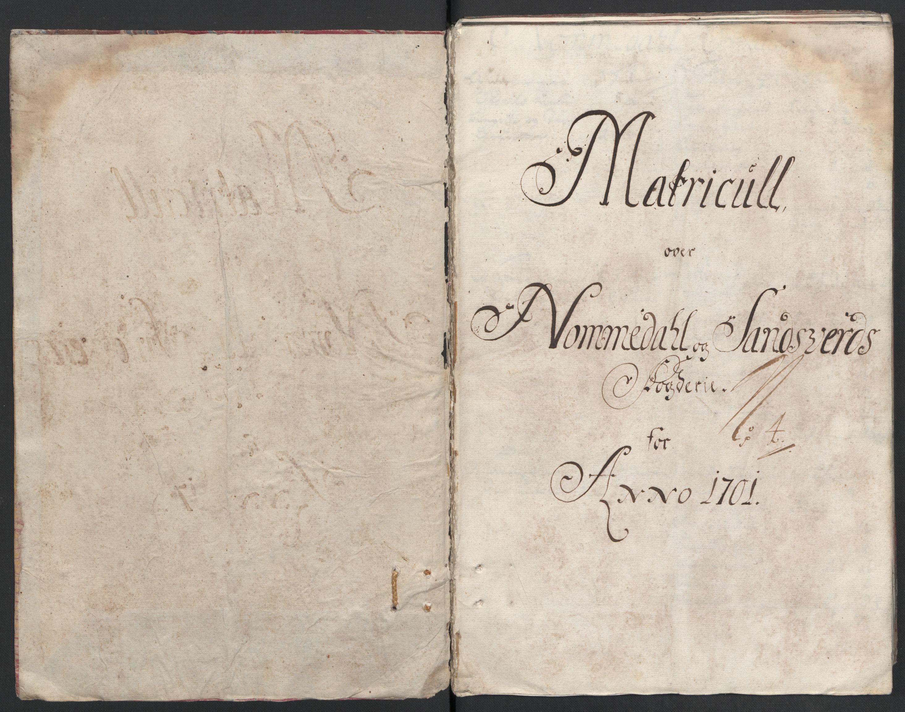 Rentekammeret inntil 1814, Reviderte regnskaper, Fogderegnskap, RA/EA-4092/R24/L1579: Fogderegnskap Numedal og Sandsvær, 1701, p. 125