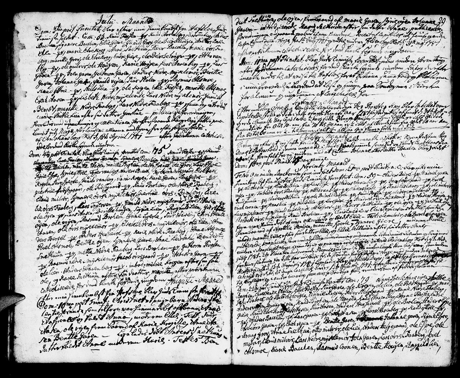 Jostedal sokneprestembete, AV/SAB-A-80601/H/Haa/Haaa/L0002: Parish register (official) no. A 2, 1770-1806, p. 29