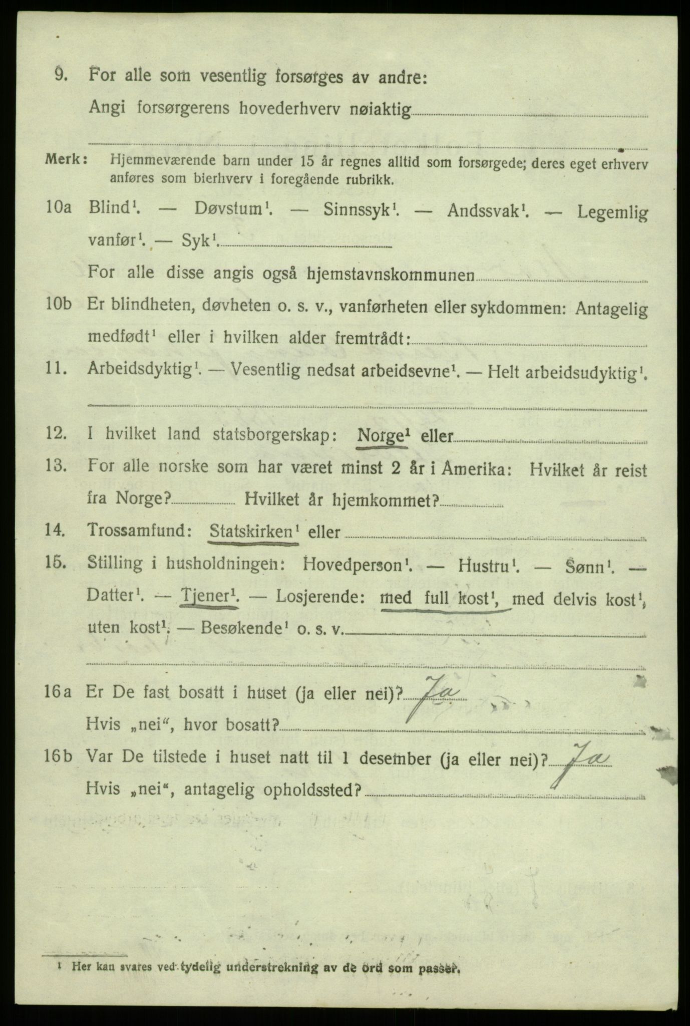 SAB, 1920 census for Alversund, 1920, p. 6239