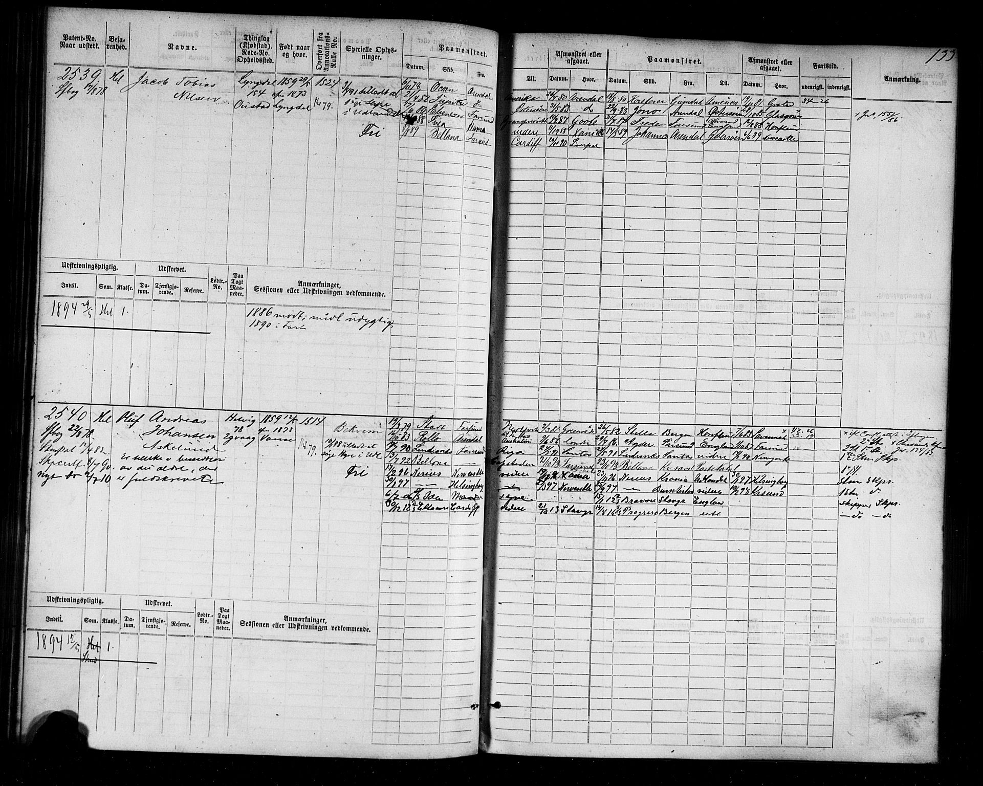 Farsund mønstringskrets, AV/SAK-2031-0017/F/Fb/L0004: Hovedrulle nr 2275-3040, M-7, 1875-1915, p. 135