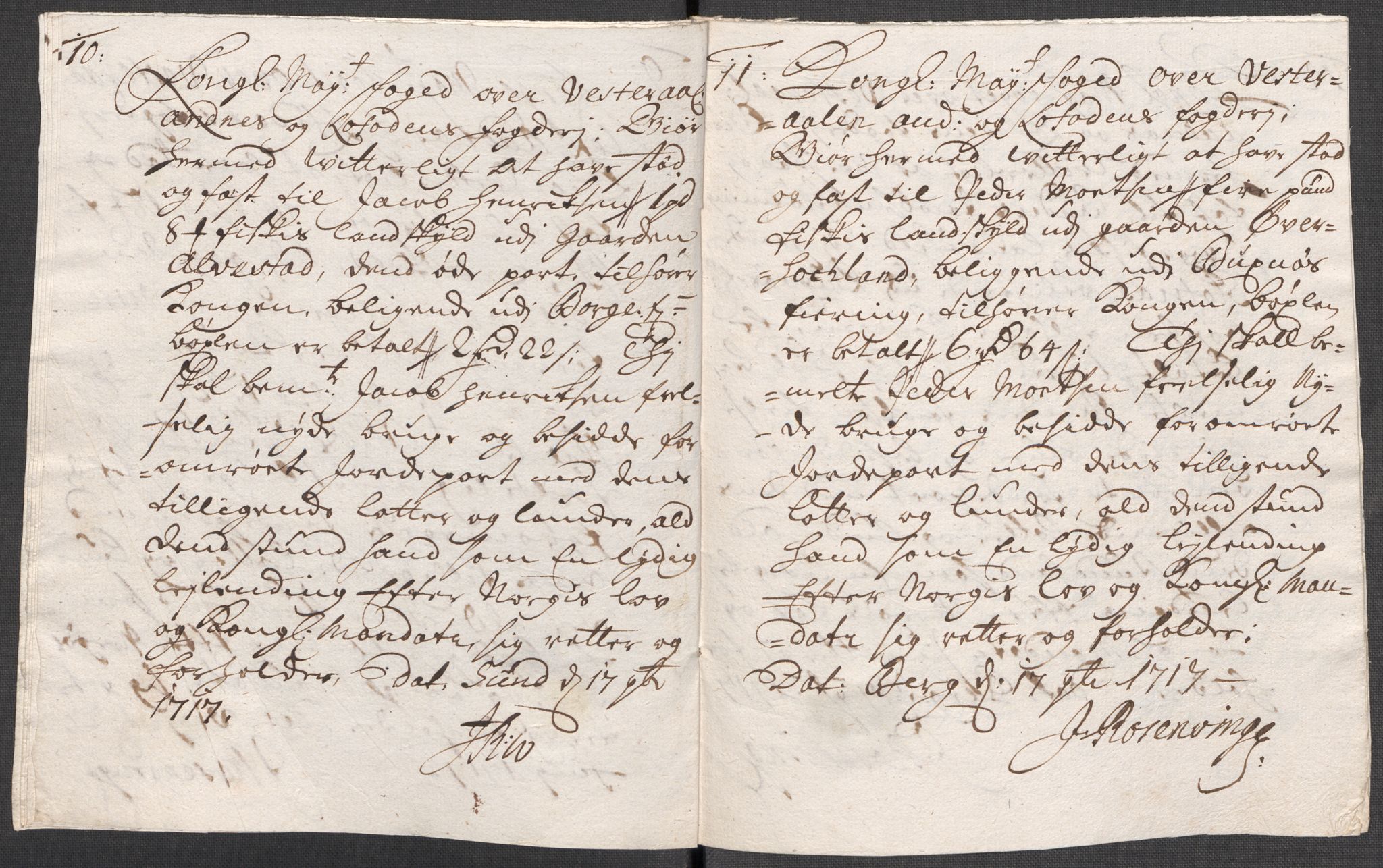 Rentekammeret inntil 1814, Reviderte regnskaper, Fogderegnskap, AV/RA-EA-4092/R67/L4683: Fogderegnskap Vesterålen, Andenes og Lofoten, 1717, p. 199