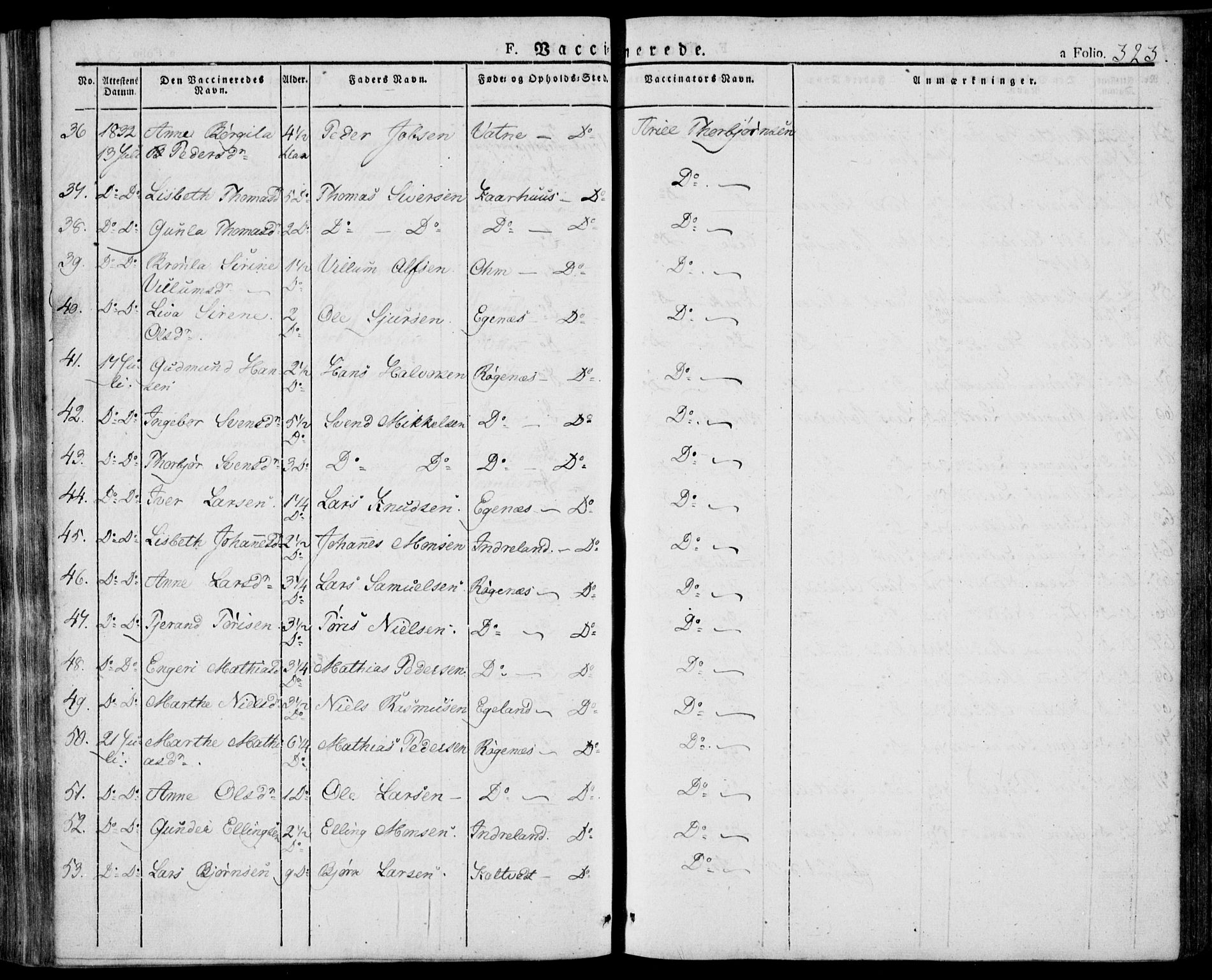 Skjold sokneprestkontor, AV/SAST-A-101847/H/Ha/Haa/L0005: Parish register (official) no. A 5, 1830-1856, p. 323