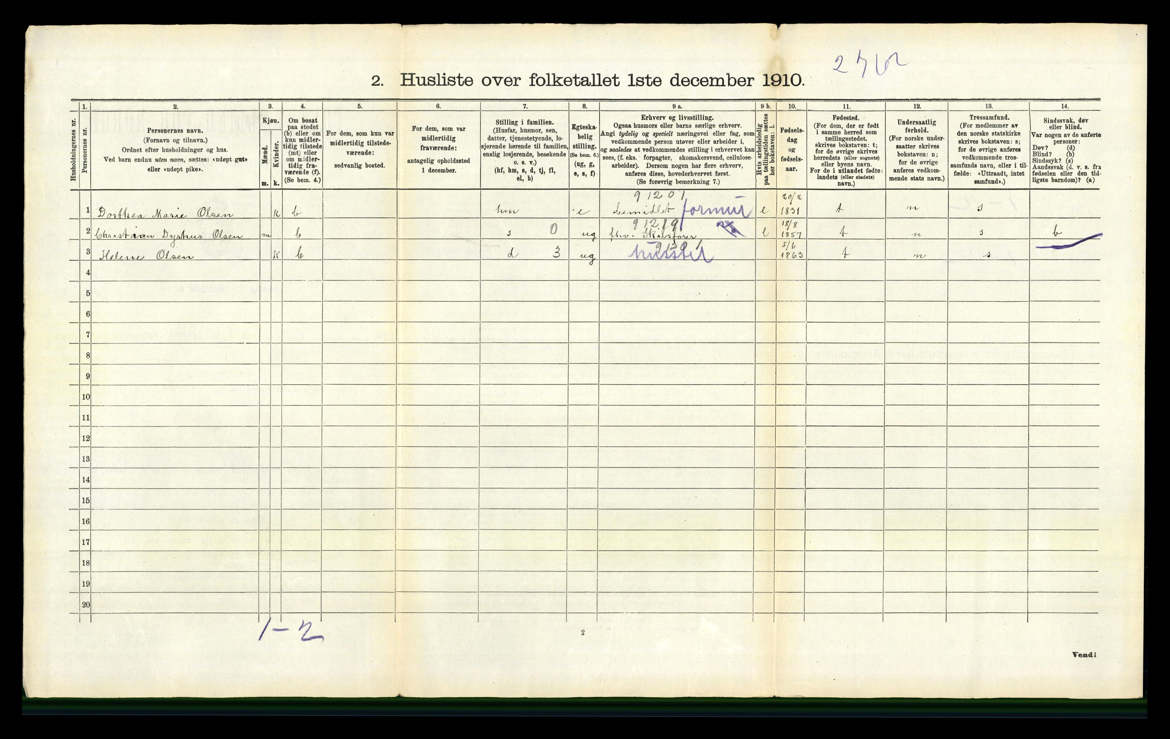 RA, 1910 census for Flosta, 1910, p. 484