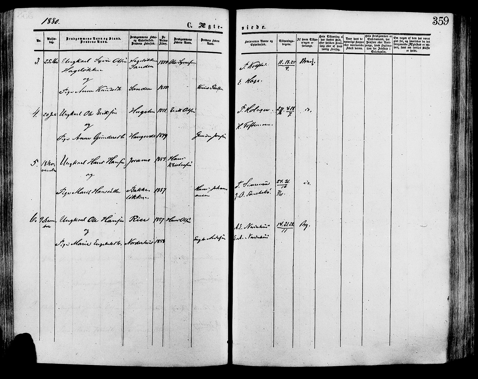 Lesja prestekontor, SAH/PREST-068/H/Ha/Haa/L0008: Parish register (official) no. 8, 1854-1880, p. 359