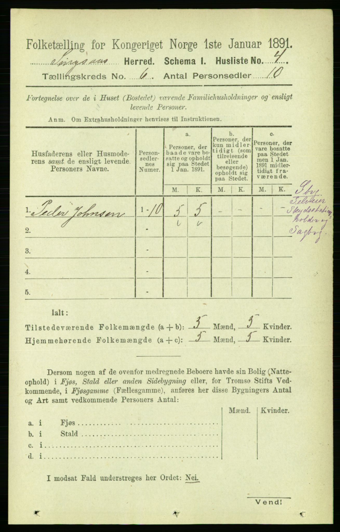 RA, 1891 census for 1646 Singsås, 1891, p. 1176