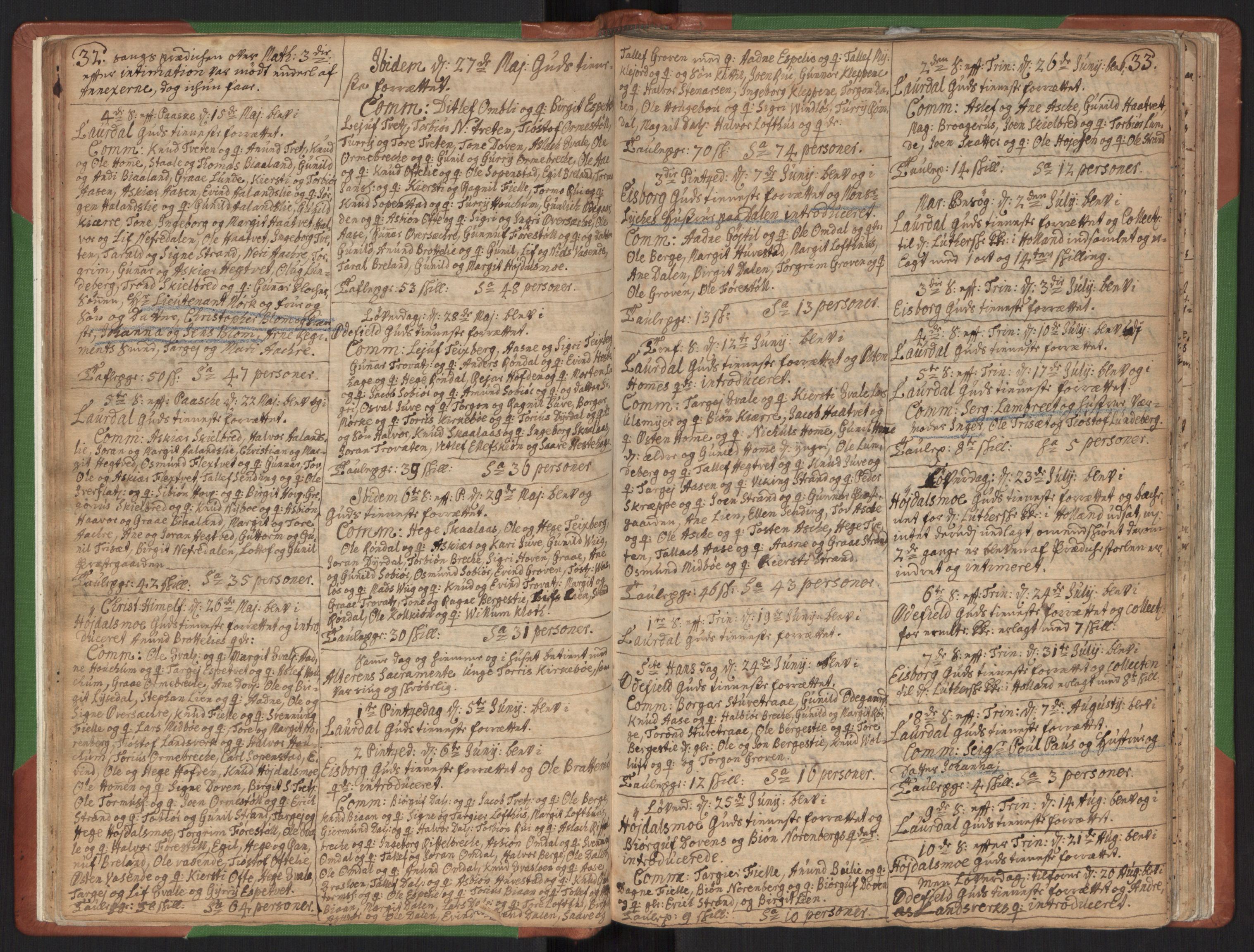 Lårdal kirkebøker, SAKO/A-284/F/Fa/L0002: Parish register (official) no. I 2, 1734-1754