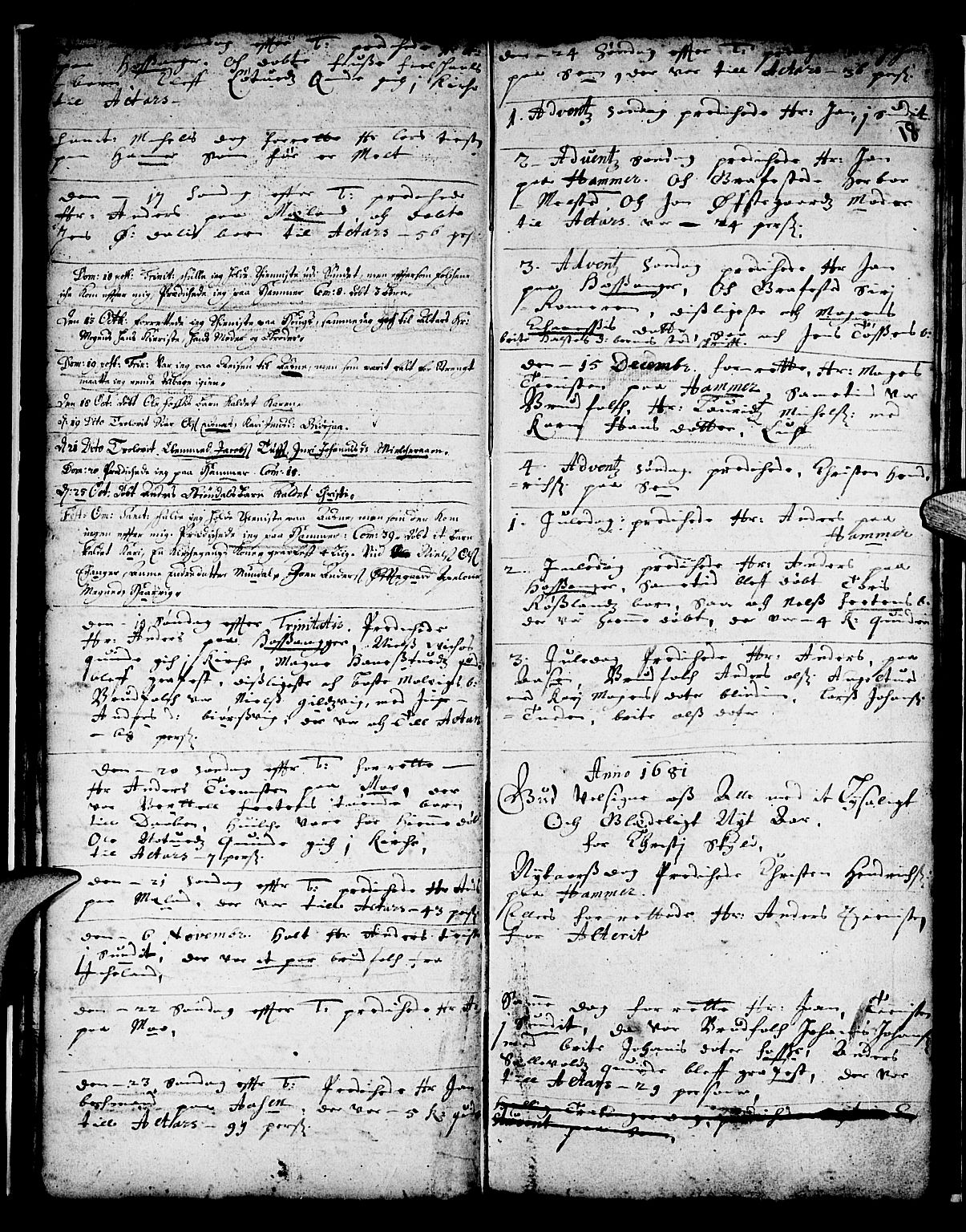 Hamre sokneprestembete, AV/SAB-A-75501/H/Ha/Haa/Haaa/L0001: Parish register (official) no. A 1, 1677-1691, p. 18