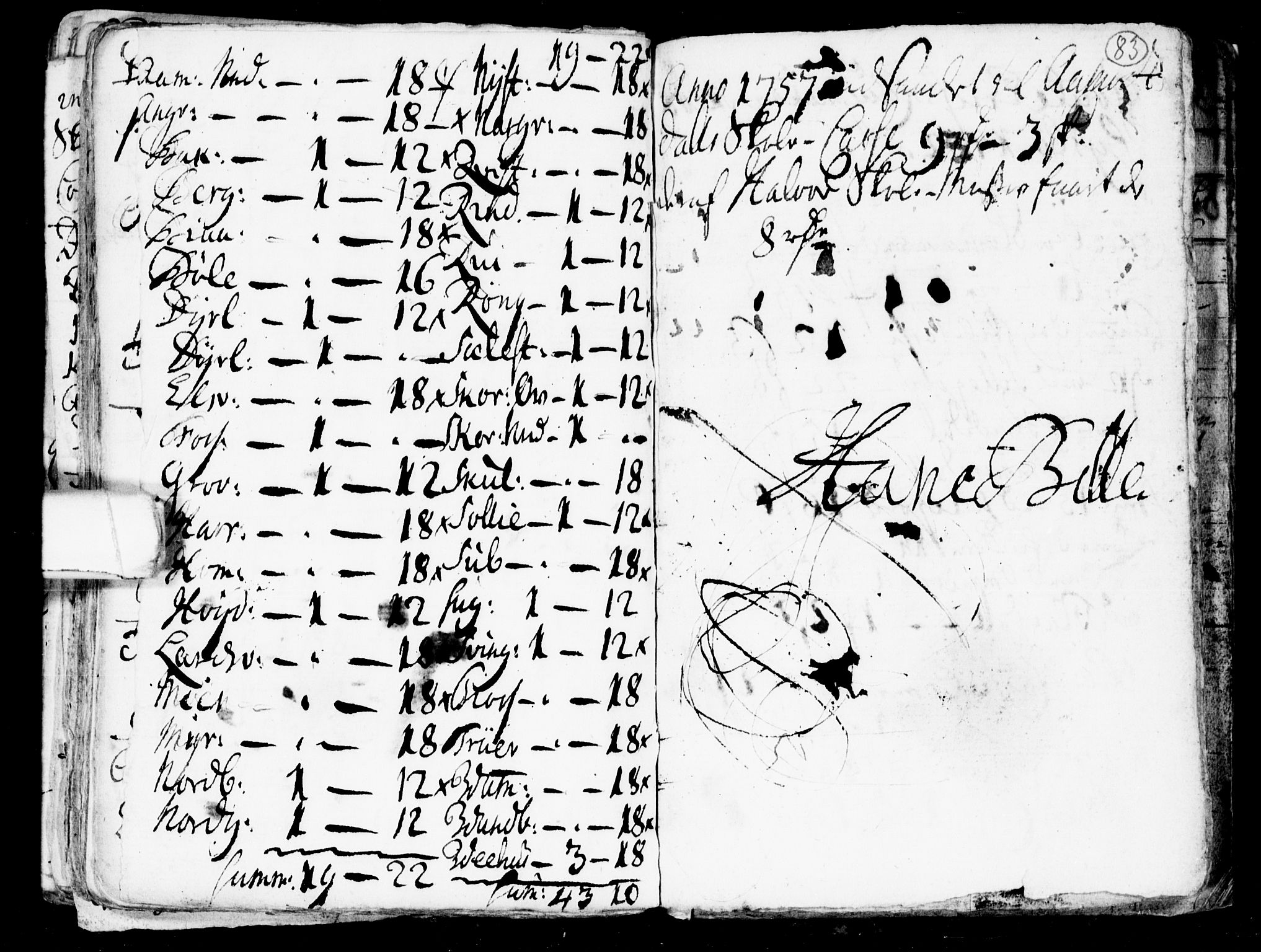 Seljord kirkebøker, AV/SAKO-A-20/G/Gb/L0001: Parish register (copy) no. II 1, 1754-1790, p. 82-83