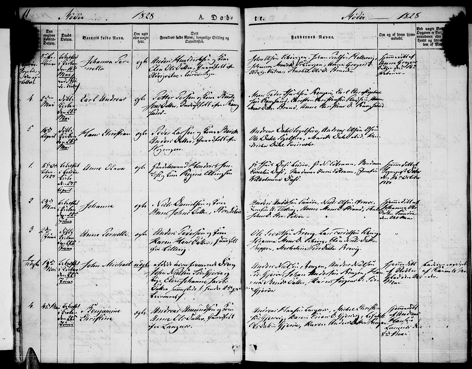 Ministerialprotokoller, klokkerbøker og fødselsregistre - Nordland, AV/SAT-A-1459/841/L0598: Parish register (official) no. 841A06 /1, 1825-1844, p. 11