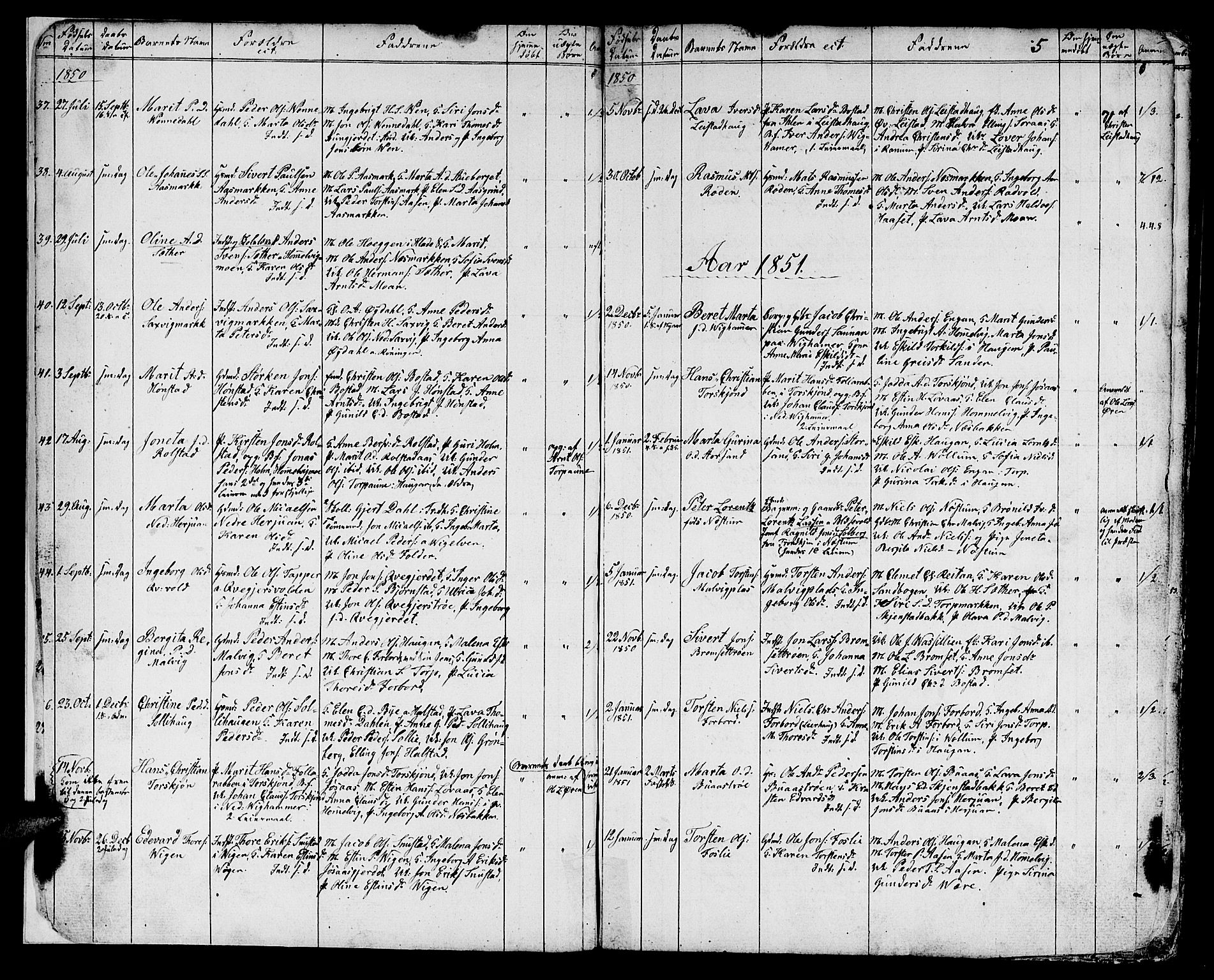 Ministerialprotokoller, klokkerbøker og fødselsregistre - Sør-Trøndelag, SAT/A-1456/616/L0422: Parish register (copy) no. 616C05, 1850-1888, p. 3