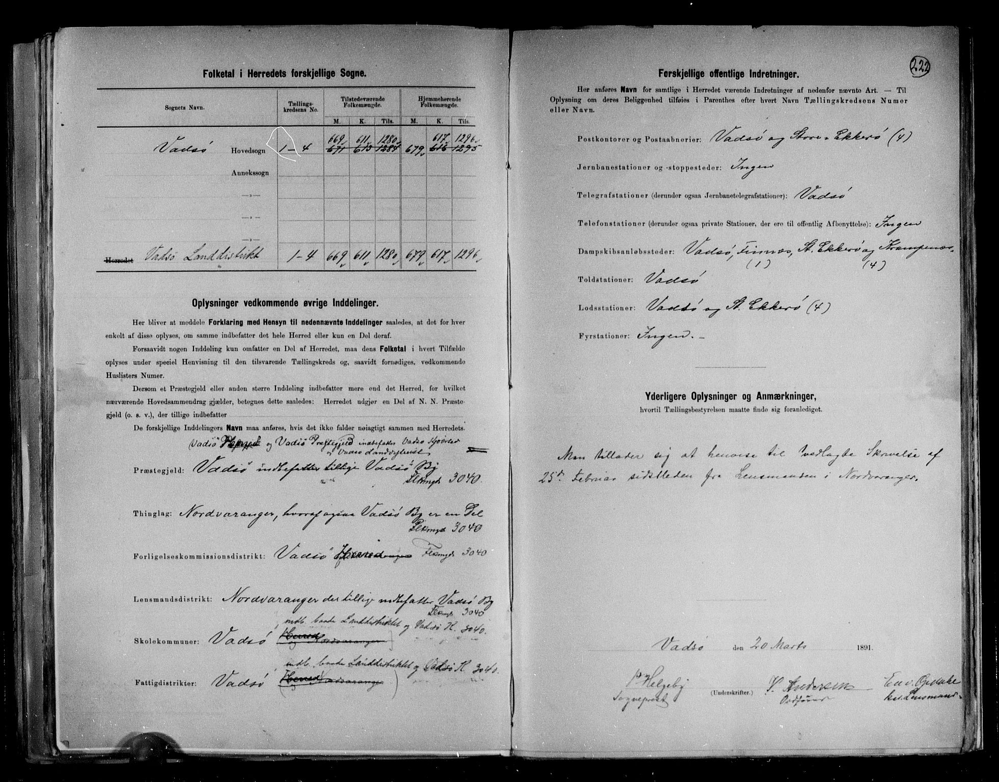 RA, 1891 census for 2029 Vadsø, 1891, p. 3
