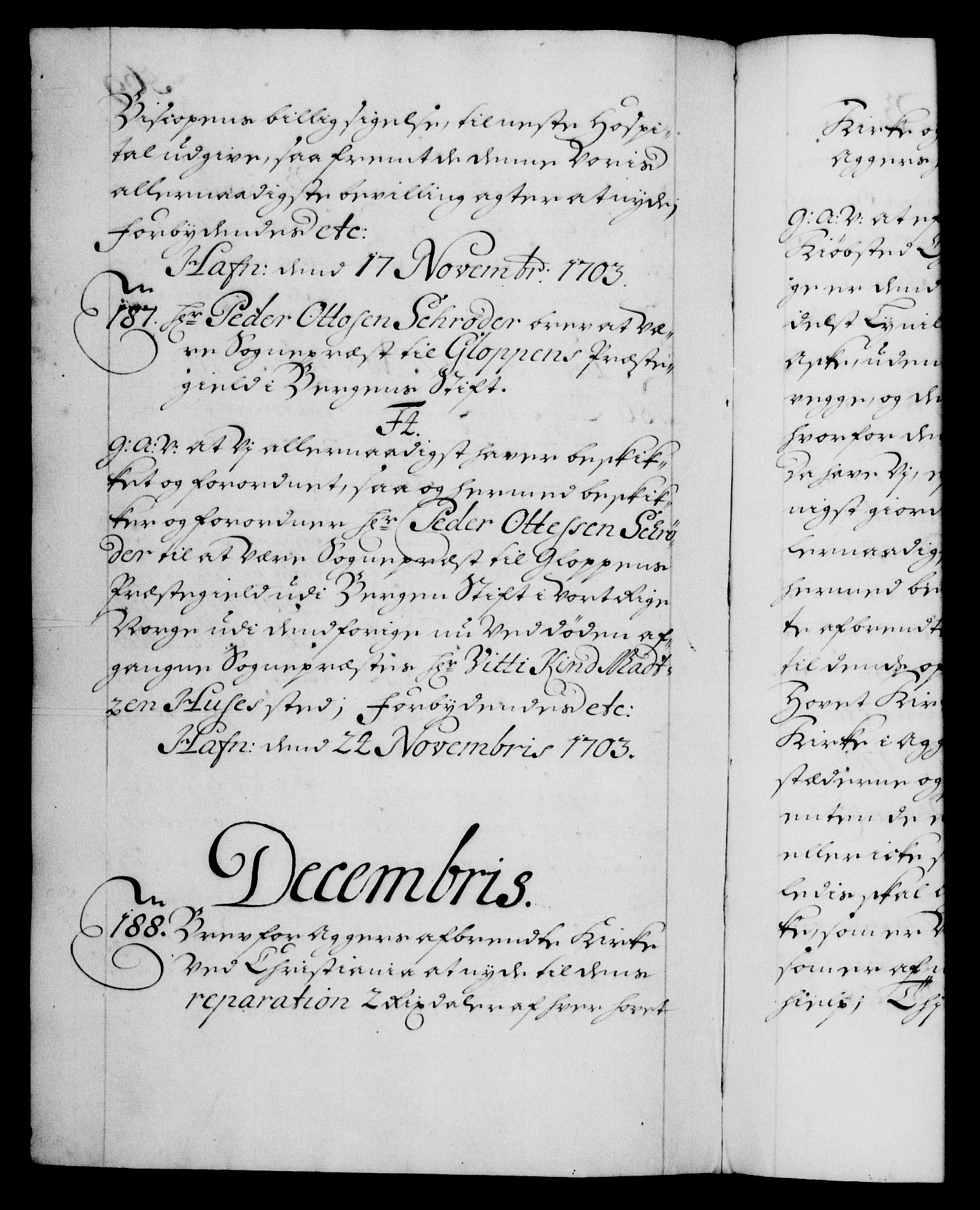 Danske Kanselli 1572-1799, RA/EA-3023/F/Fc/Fca/Fcaa/L0018: Norske registre, 1699-1703, p. 569b