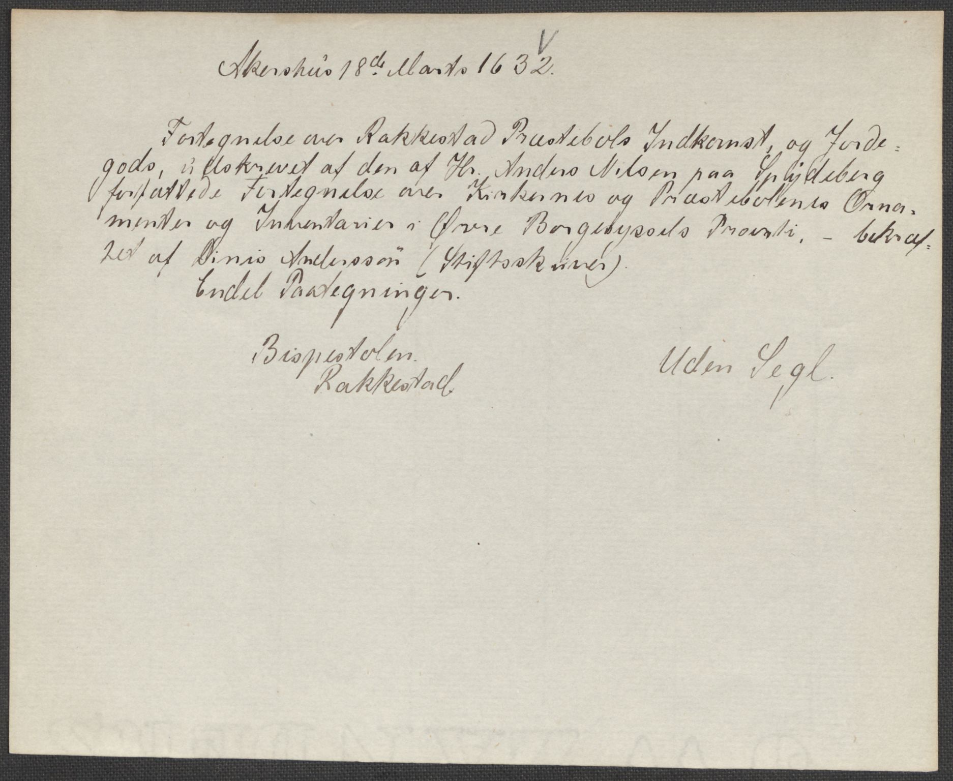 Riksarkivets diplomsamling, AV/RA-EA-5965/F15/L0002: Prestearkiv - Østfold, 1572-1683, p. 60