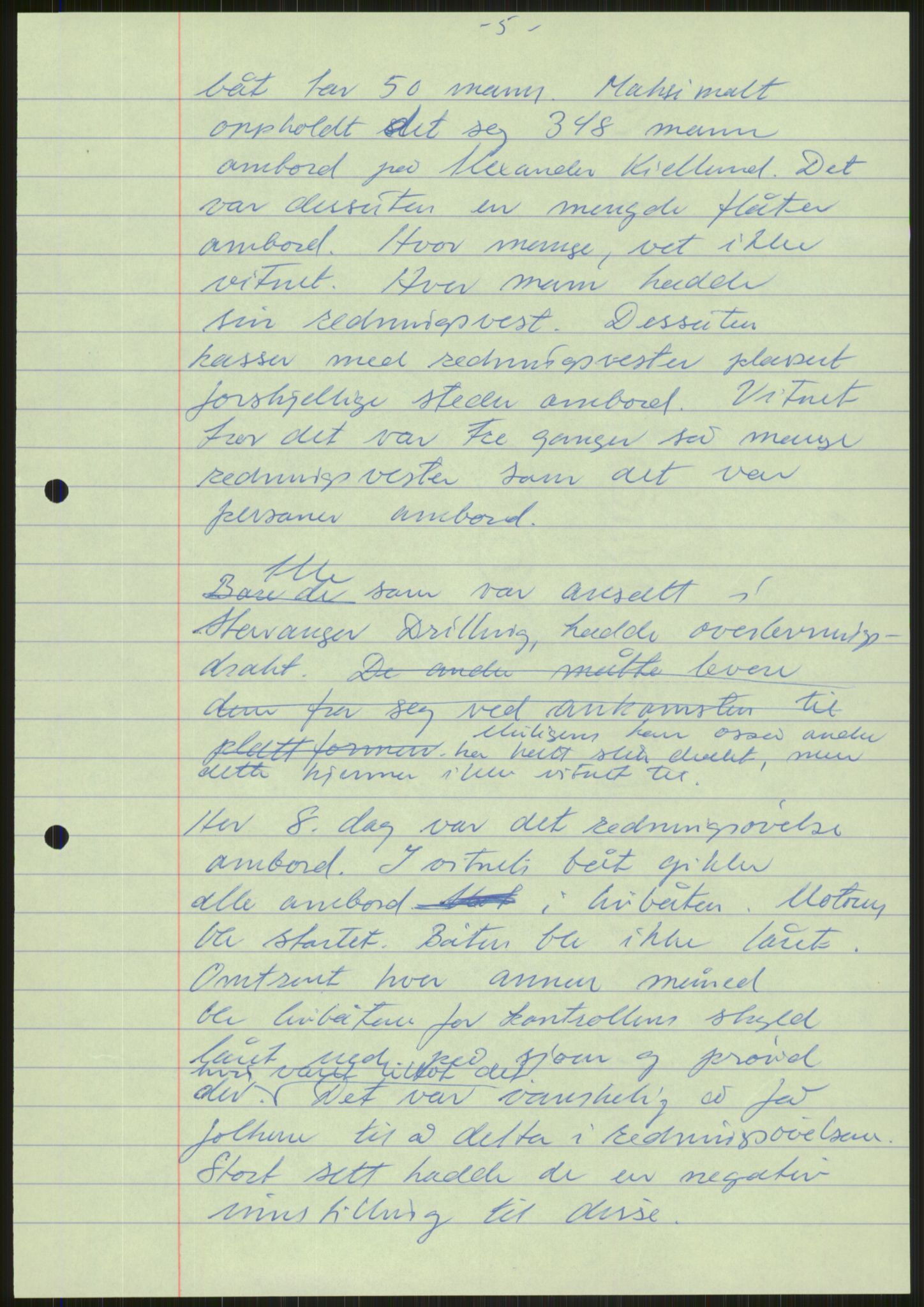 Justisdepartementet, Granskningskommisjonen ved Alexander Kielland-ulykken 27.3.1980, RA/S-1165/D/L0001: 0001-0002 Avhørskommisjonen - navnelister og protokoller fra avhør/0003 Survey report, 1980-1981, p. 35