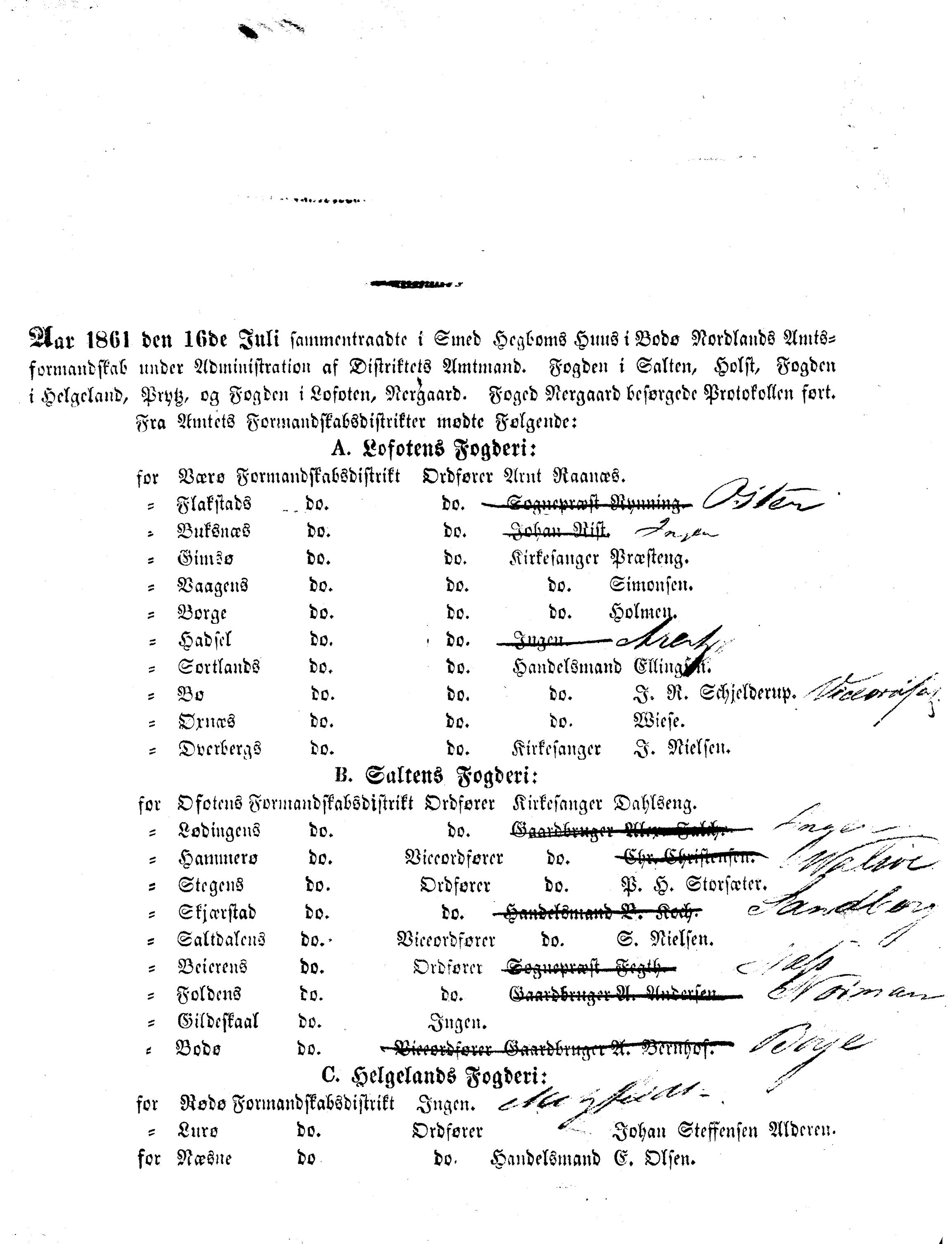 Nordland Fylkeskommune. Fylkestinget, AIN/NFK-17/176/A/Ac/L0004: Fylkestingsforhandlinger 1861-1865, 1861-1865