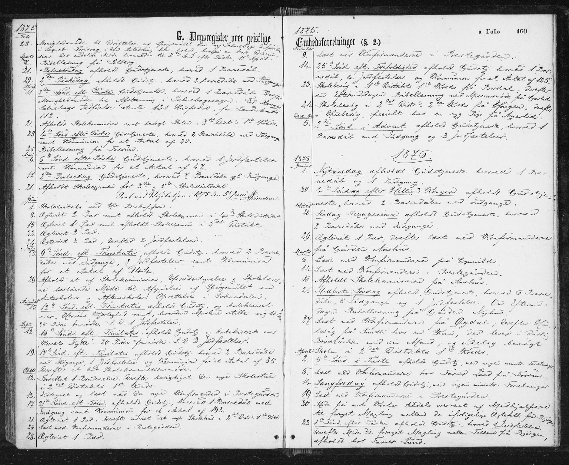 Ministerialprotokoller, klokkerbøker og fødselsregistre - Sør-Trøndelag, SAT/A-1456/689/L1039: Parish register (official) no. 689A04, 1865-1878, p. 160