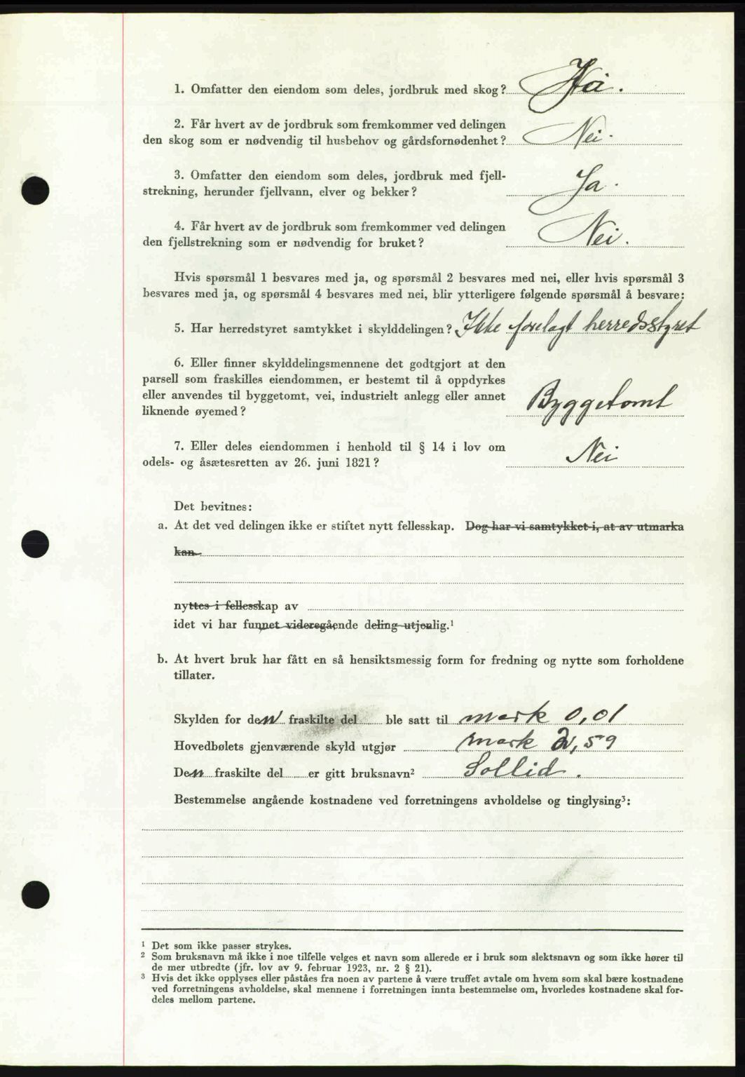 Romsdal sorenskriveri, AV/SAT-A-4149/1/2/2C: Mortgage book no. A31, 1949-1949, Diary no: : 3196/1949