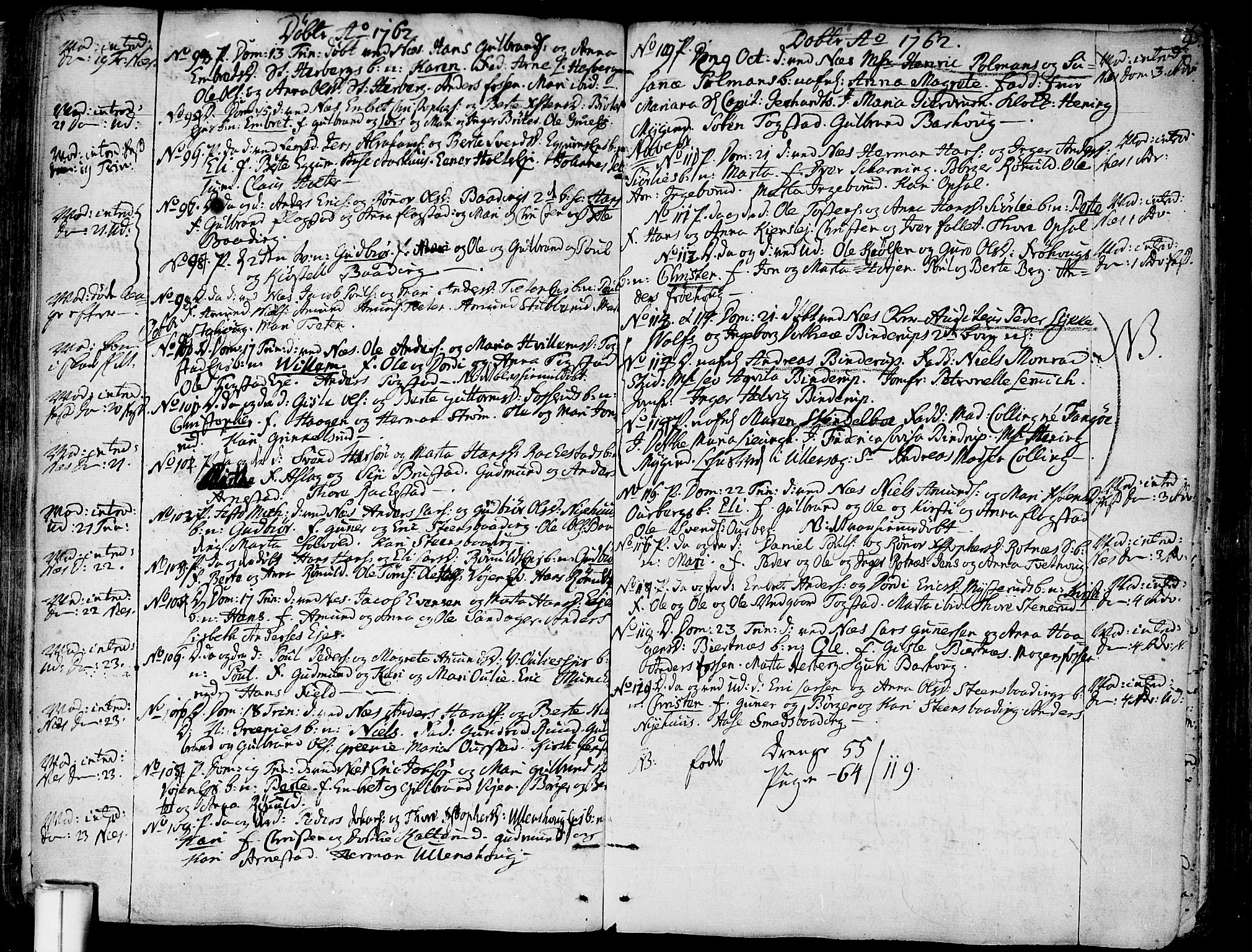 Nes prestekontor Kirkebøker, SAO/A-10410/F/Fa/L0003: Parish register (official) no. I 3, 1734-1781, p. 95