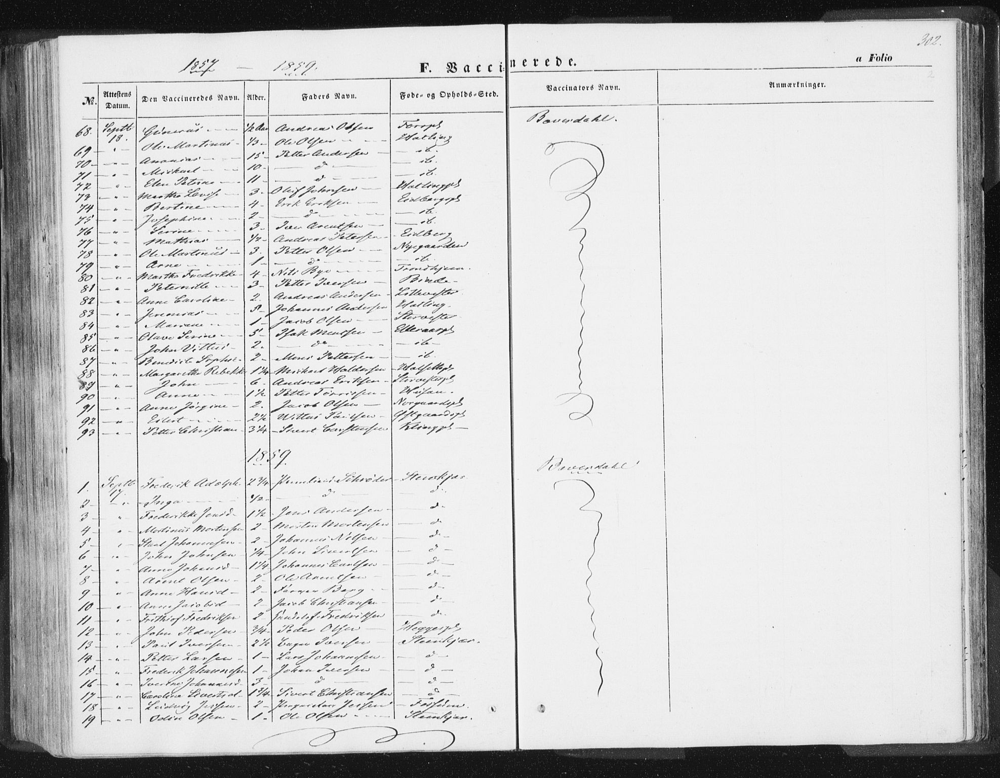Ministerialprotokoller, klokkerbøker og fødselsregistre - Nord-Trøndelag, SAT/A-1458/746/L0446: Parish register (official) no. 746A05, 1846-1859, p. 302
