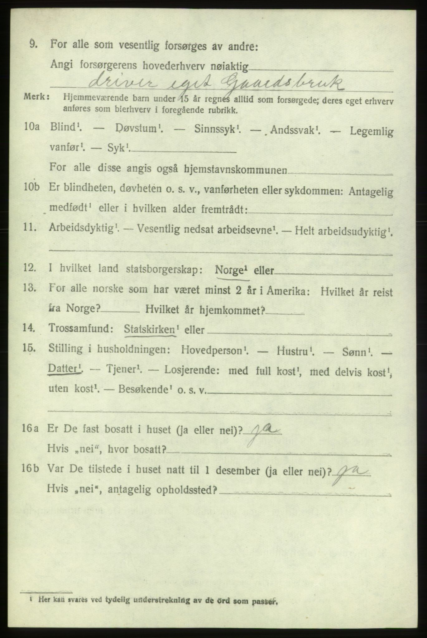 SAB, 1920 census for Bremnes, 1920, p. 1757
