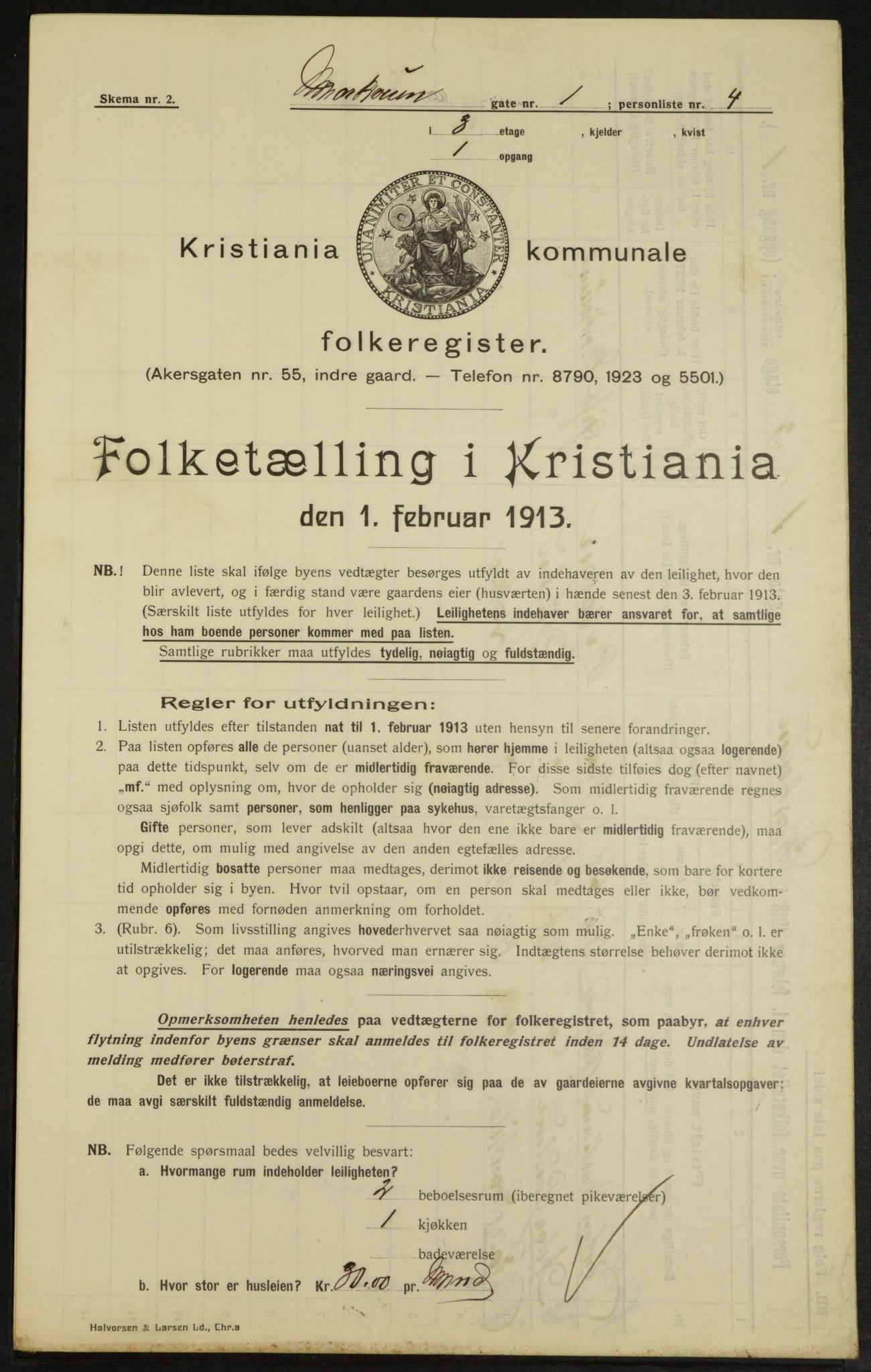 OBA, Municipal Census 1913 for Kristiania, 1913, p. 62775