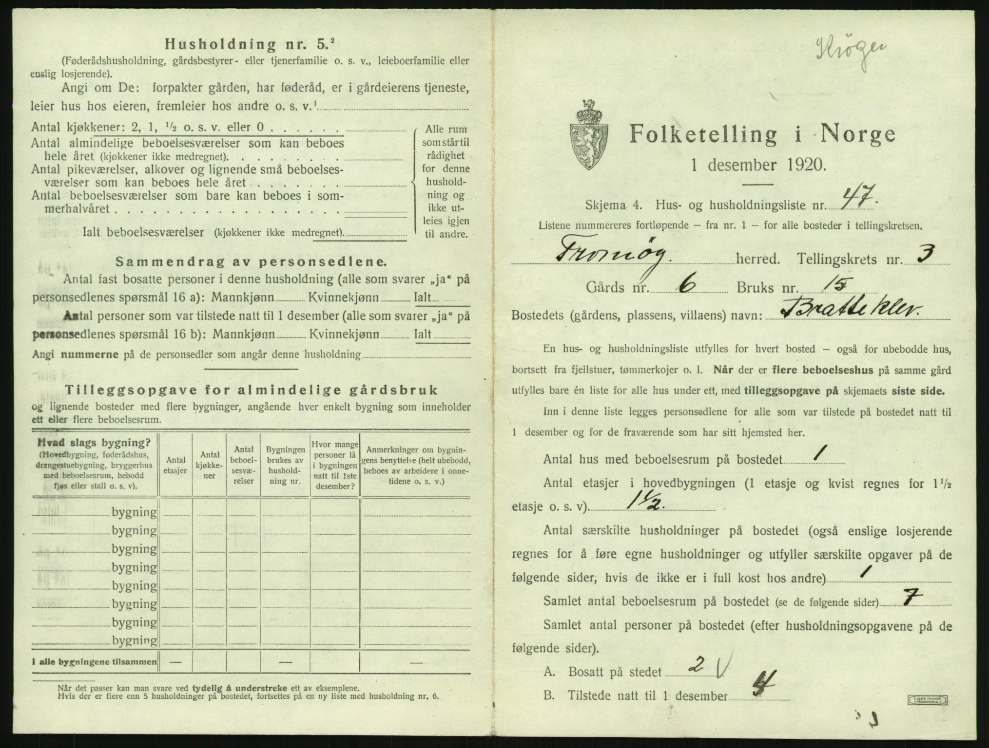 SAK, 1920 census for Tromøy, 1920, p. 323