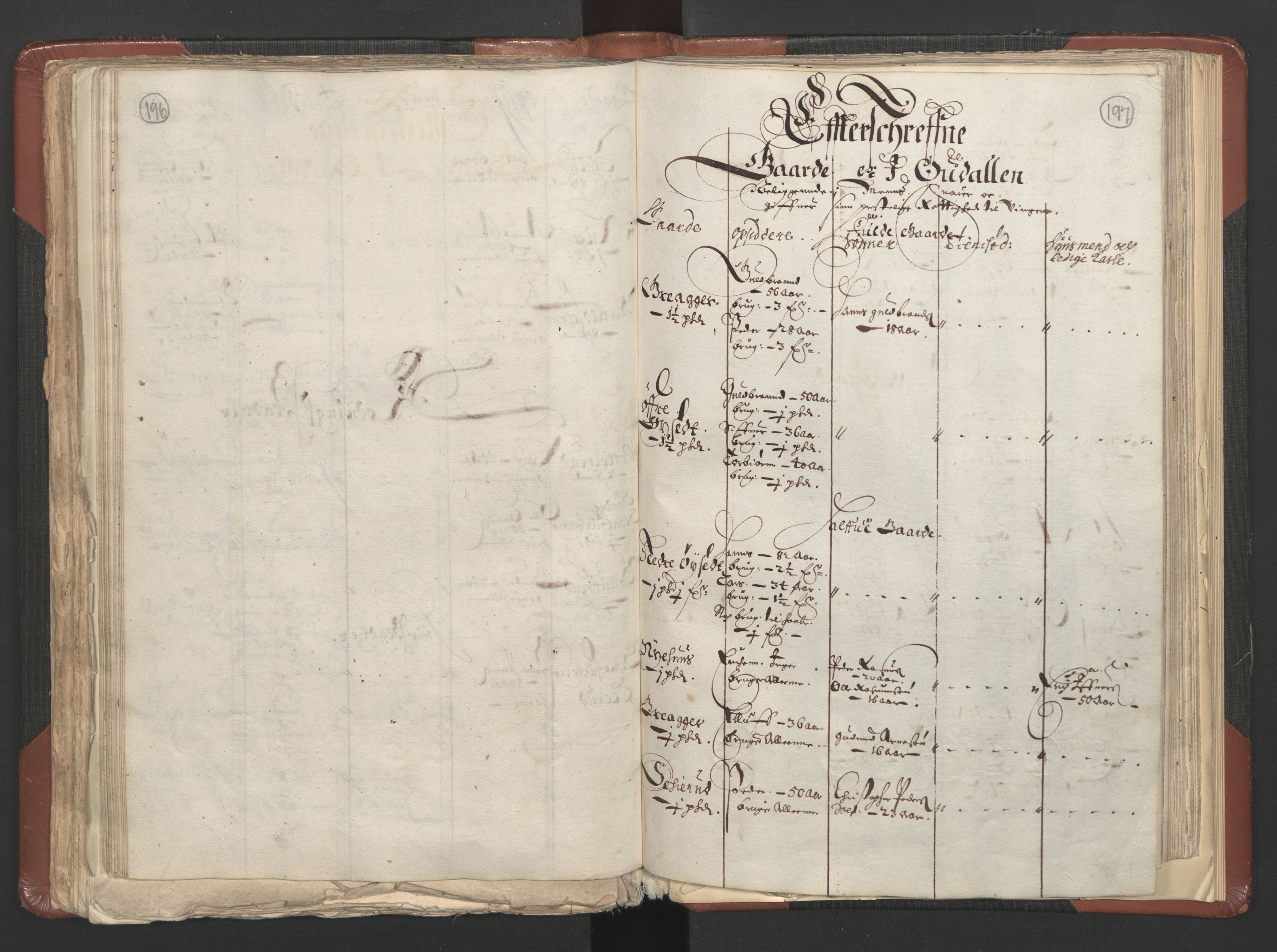 RA, Bailiff's Census 1664-1666, no. 3: Hedmark fogderi and Solør, Østerdal and Odal fogderi, 1664, p. 196-197