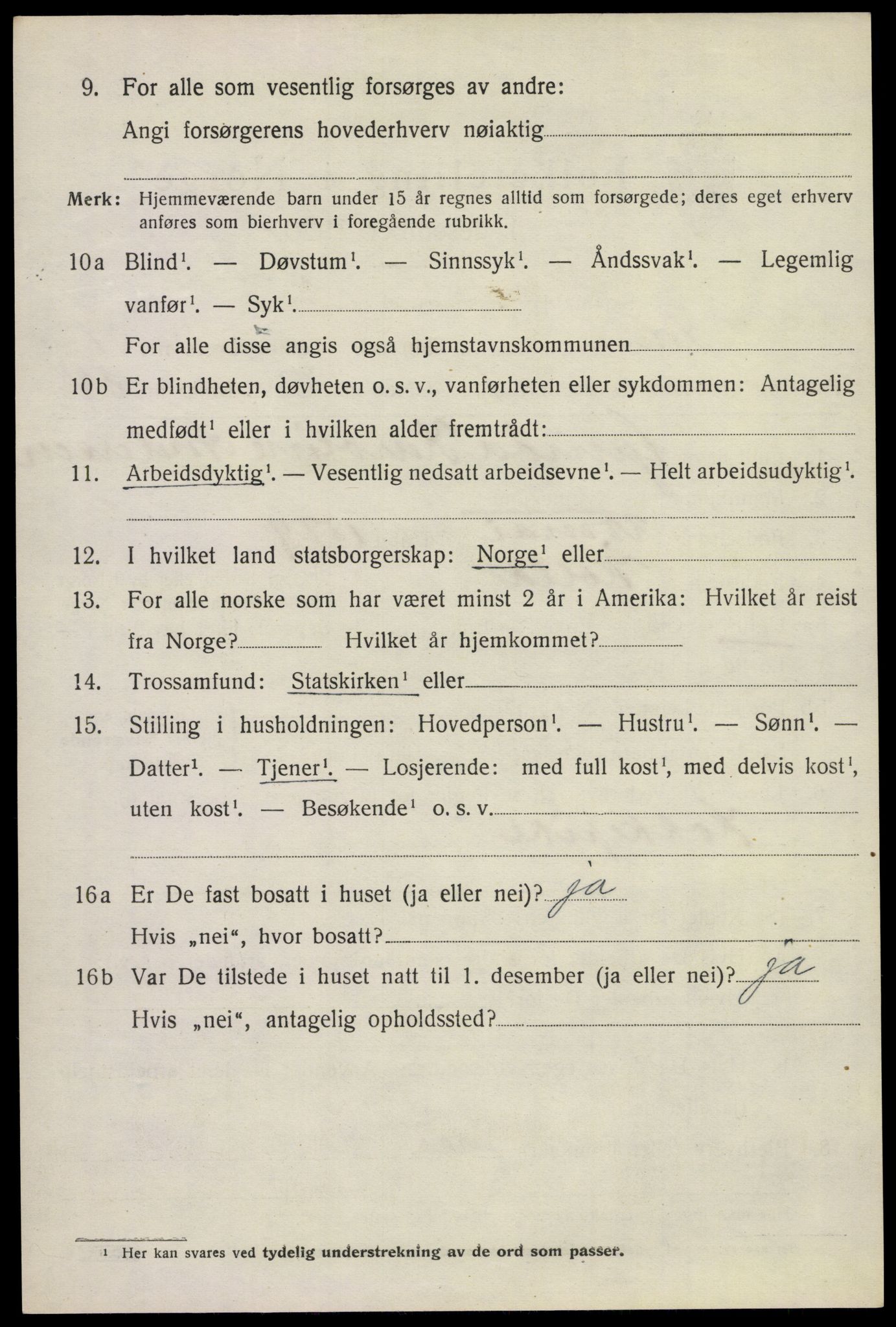 SAKO, 1920 census for Solum, 1920, p. 6325